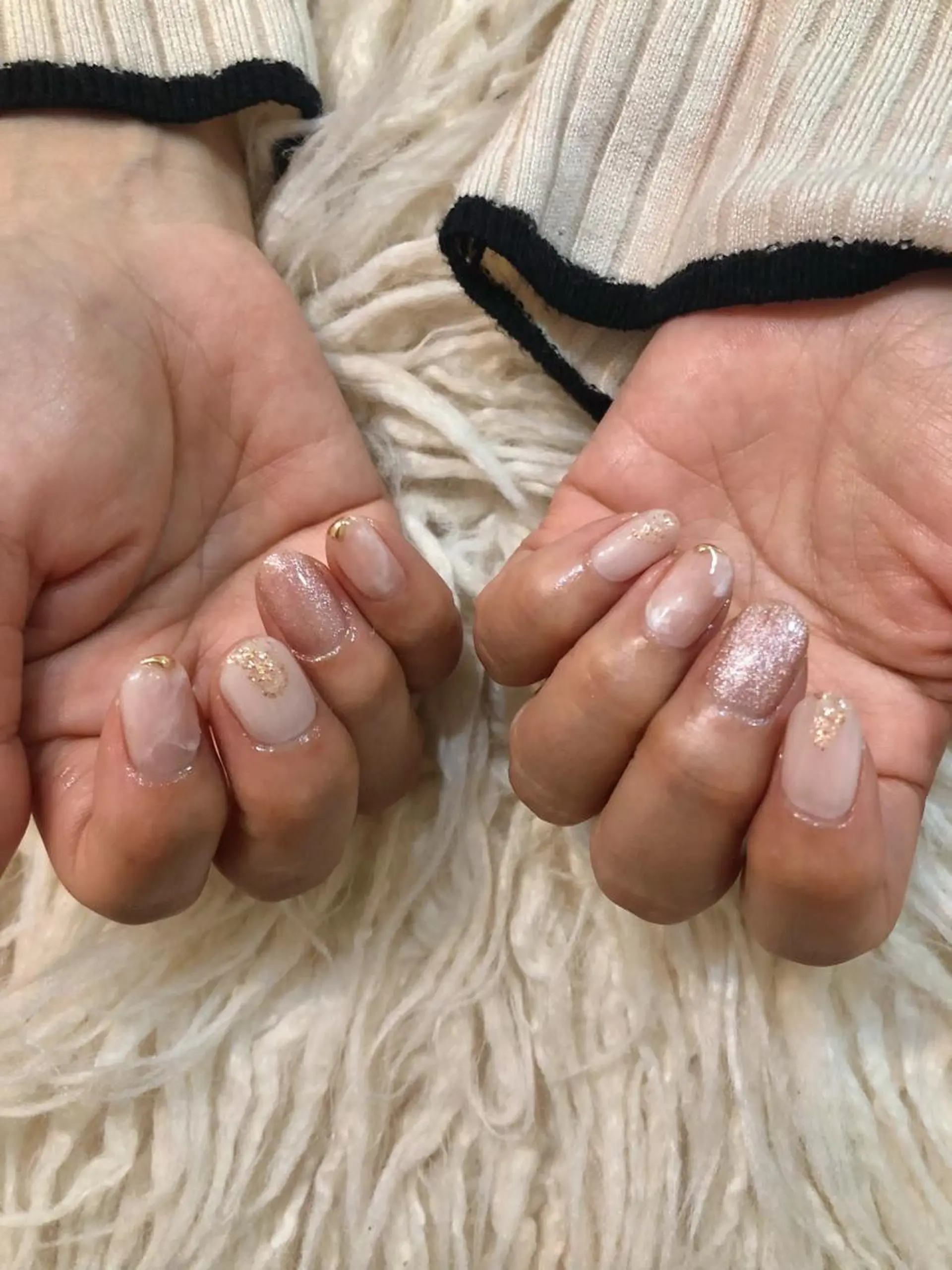 ミディアム ネイル ハンドネイル T. Kasumiのネイルデザイン