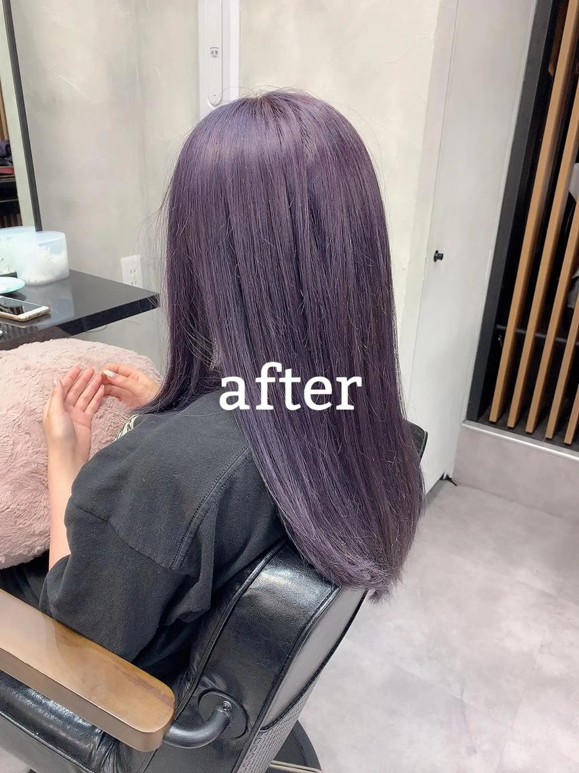 ロング カラー ブリーチ ラベンダーカラー 新宿/韓国レイヤー 髪質改善カラー/角所のヘアスタイル