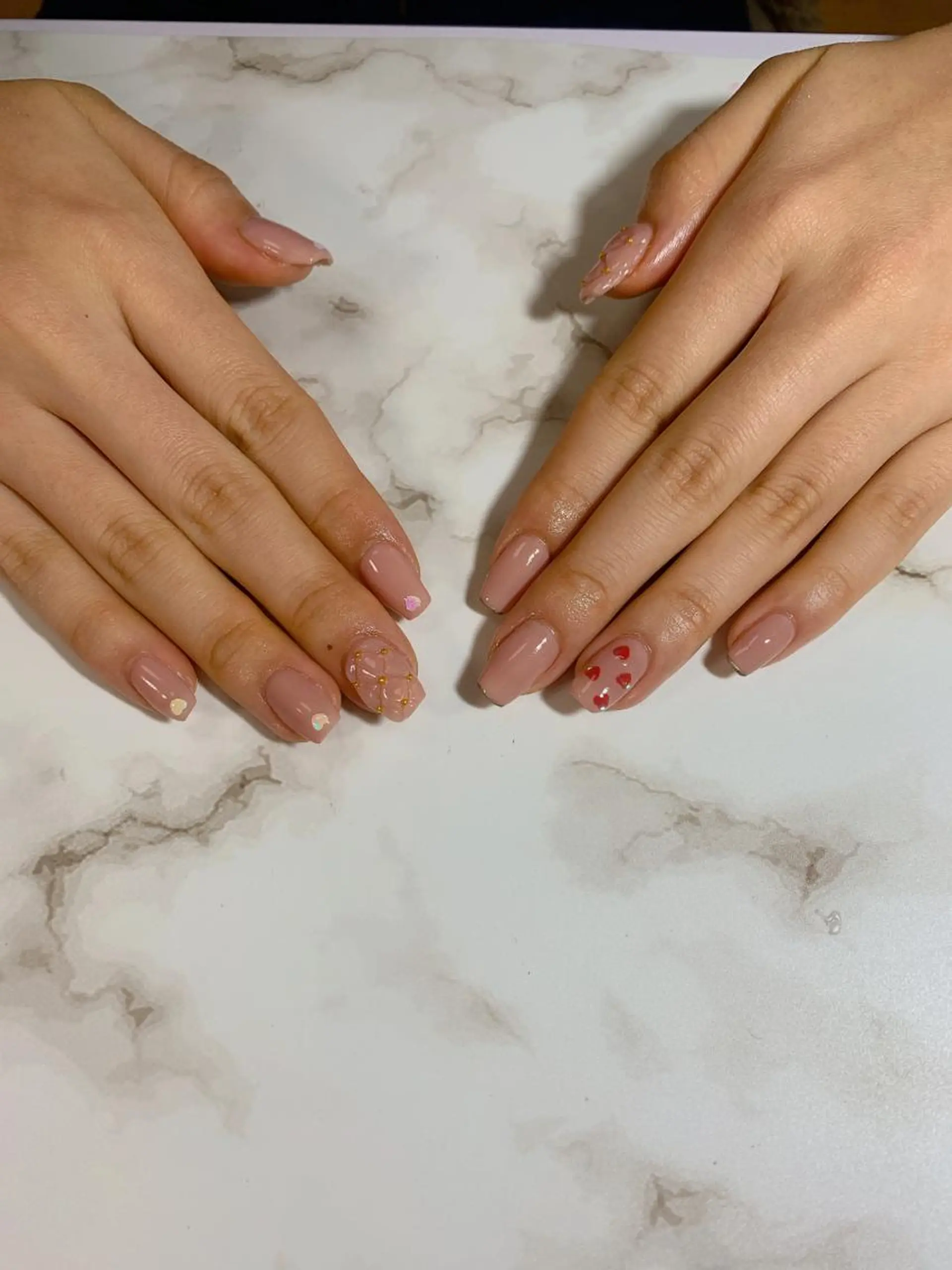 ネイル ハート 持ち込み 北川 恭子のネイルデザイン