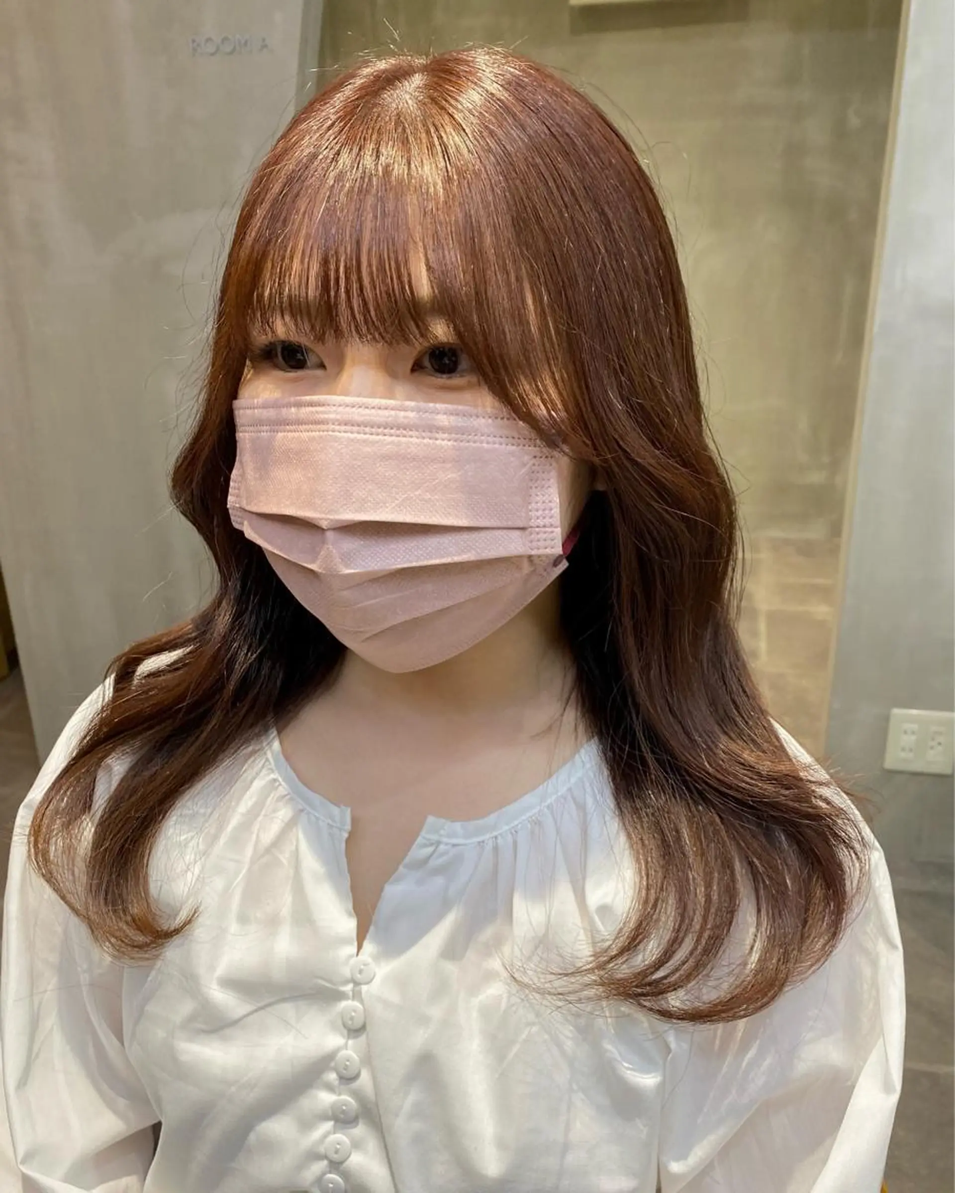 セミロング カラー 韓国×髪質改善カラー 💎hinaのヘアスタイル