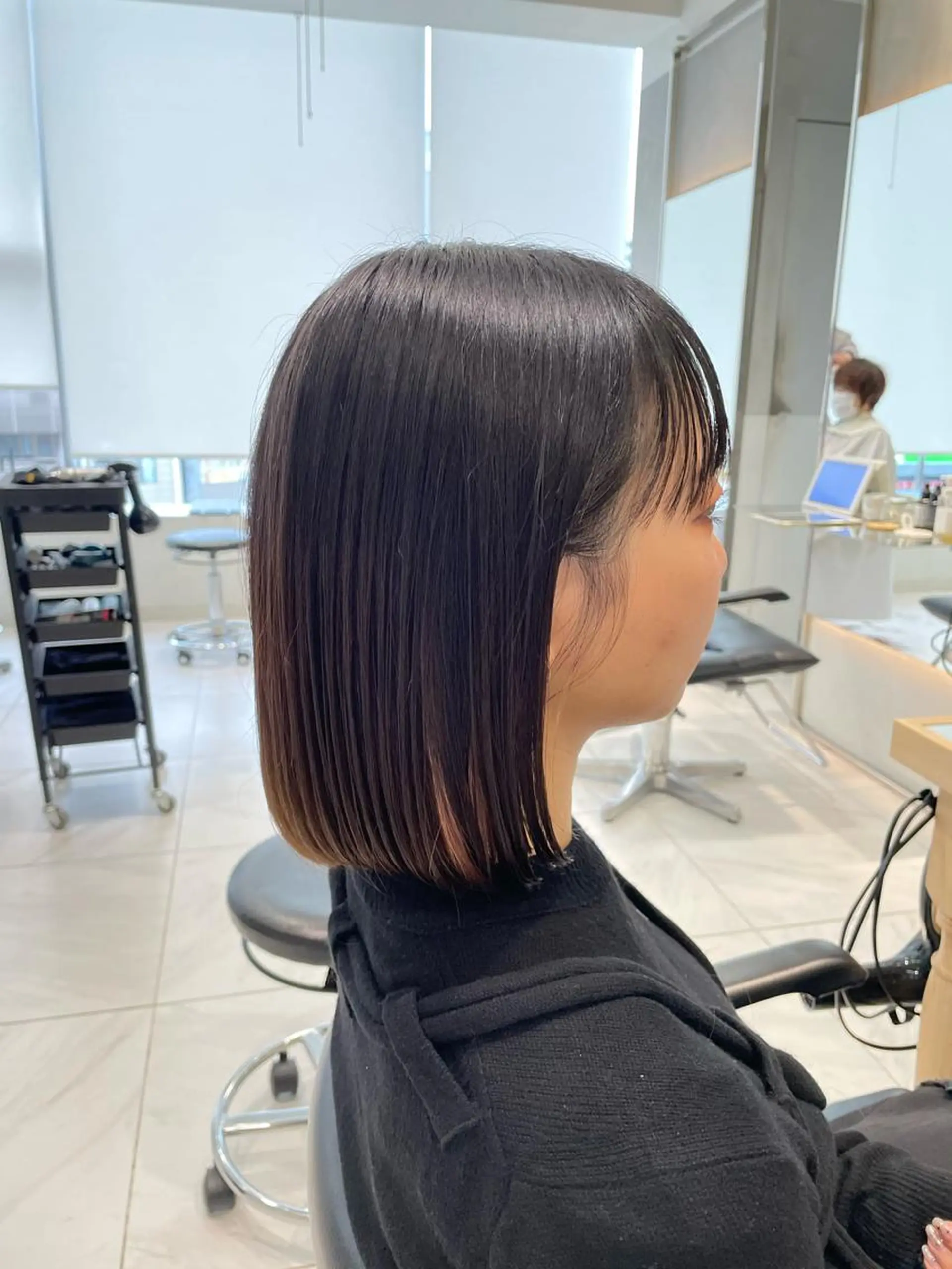 ミディアム カット トリートメント ヘッドスパ ヘアセット 透明感 カラー✨有坂映哉のヘアスタイル