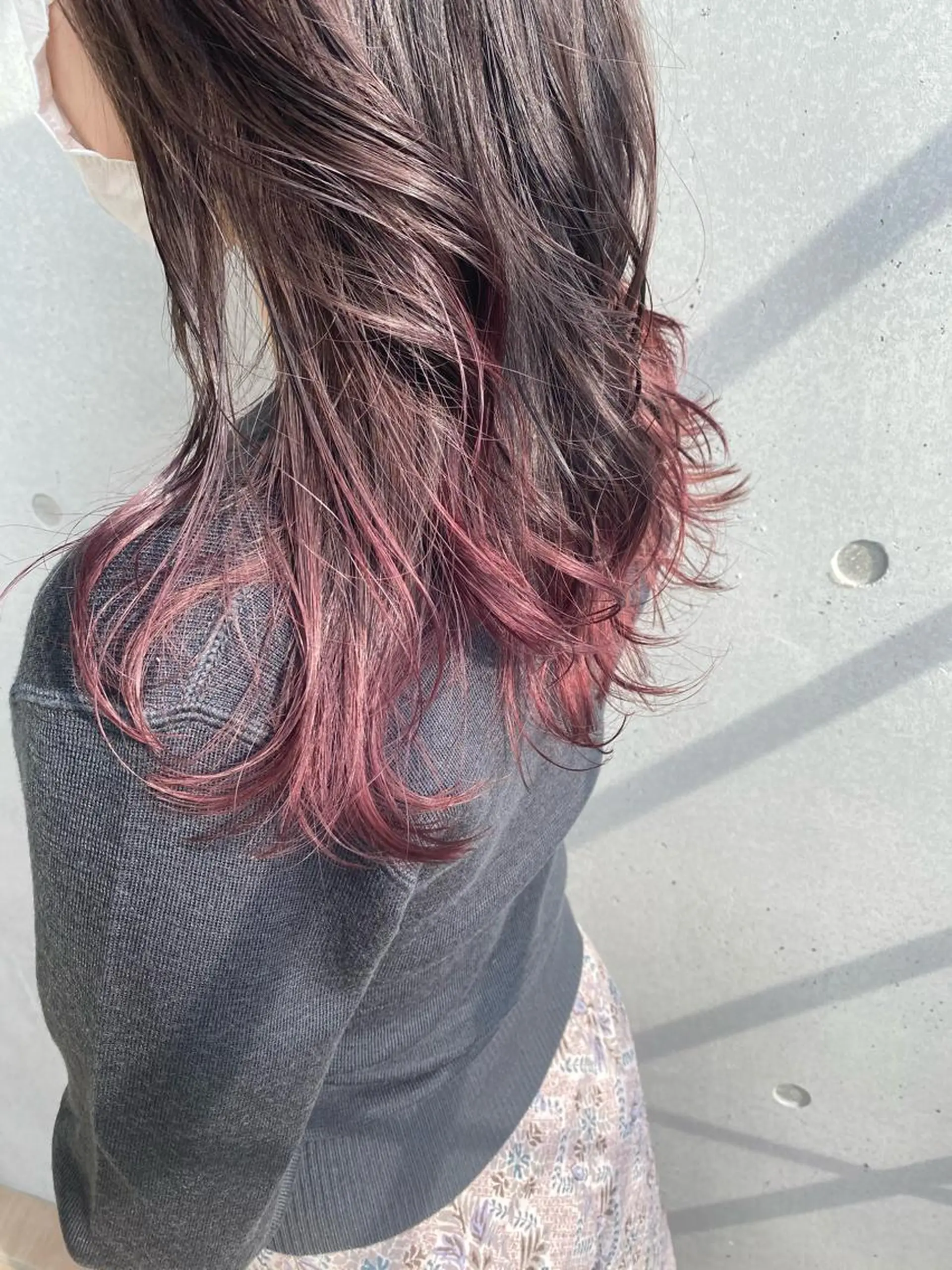 ロング カラー グラデーションカラー ピンクカラー ピンクパープル パープルカラー ma naのヘアスタイル