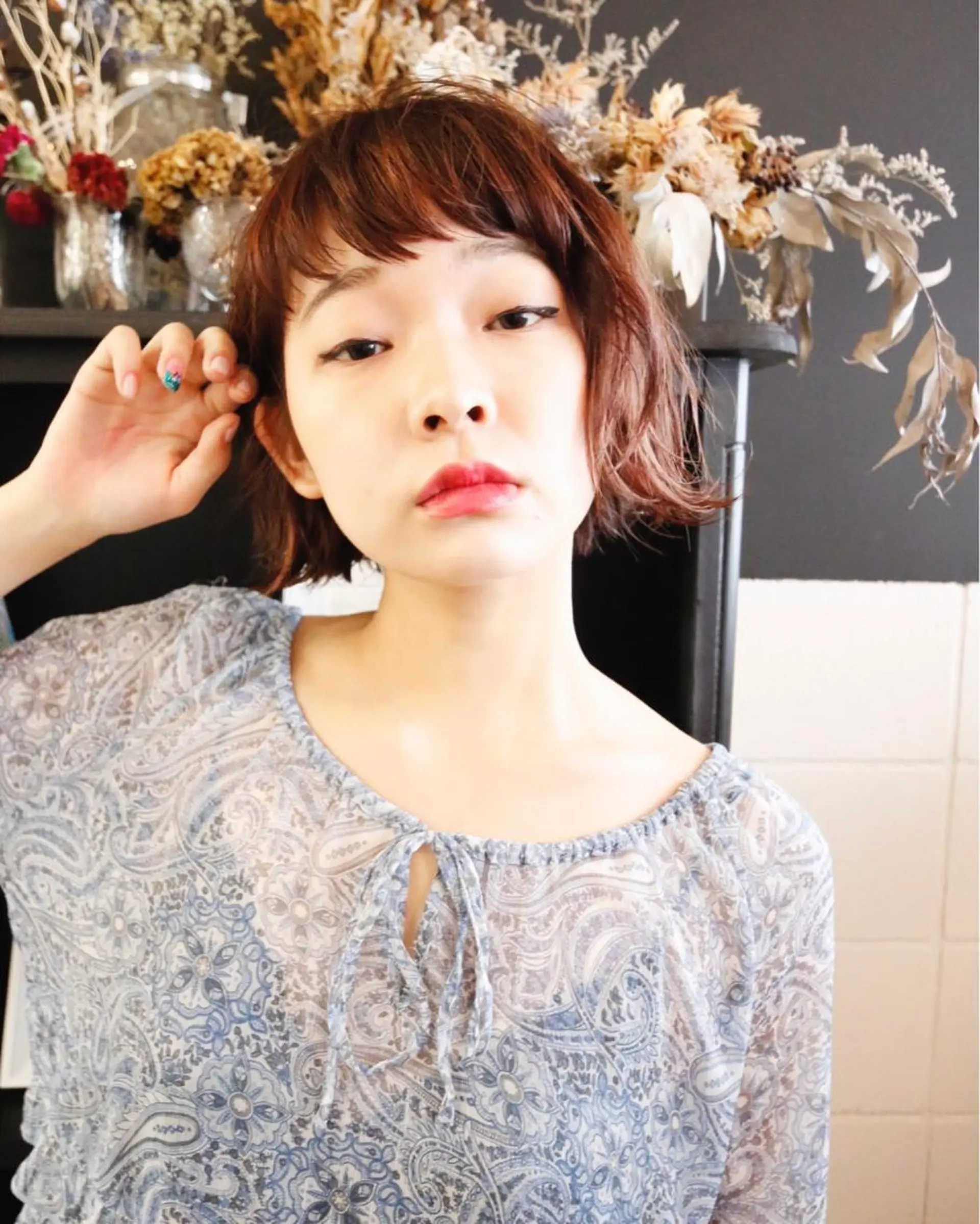 ショート カラー ボブ 山口 悟のヘアスタイル