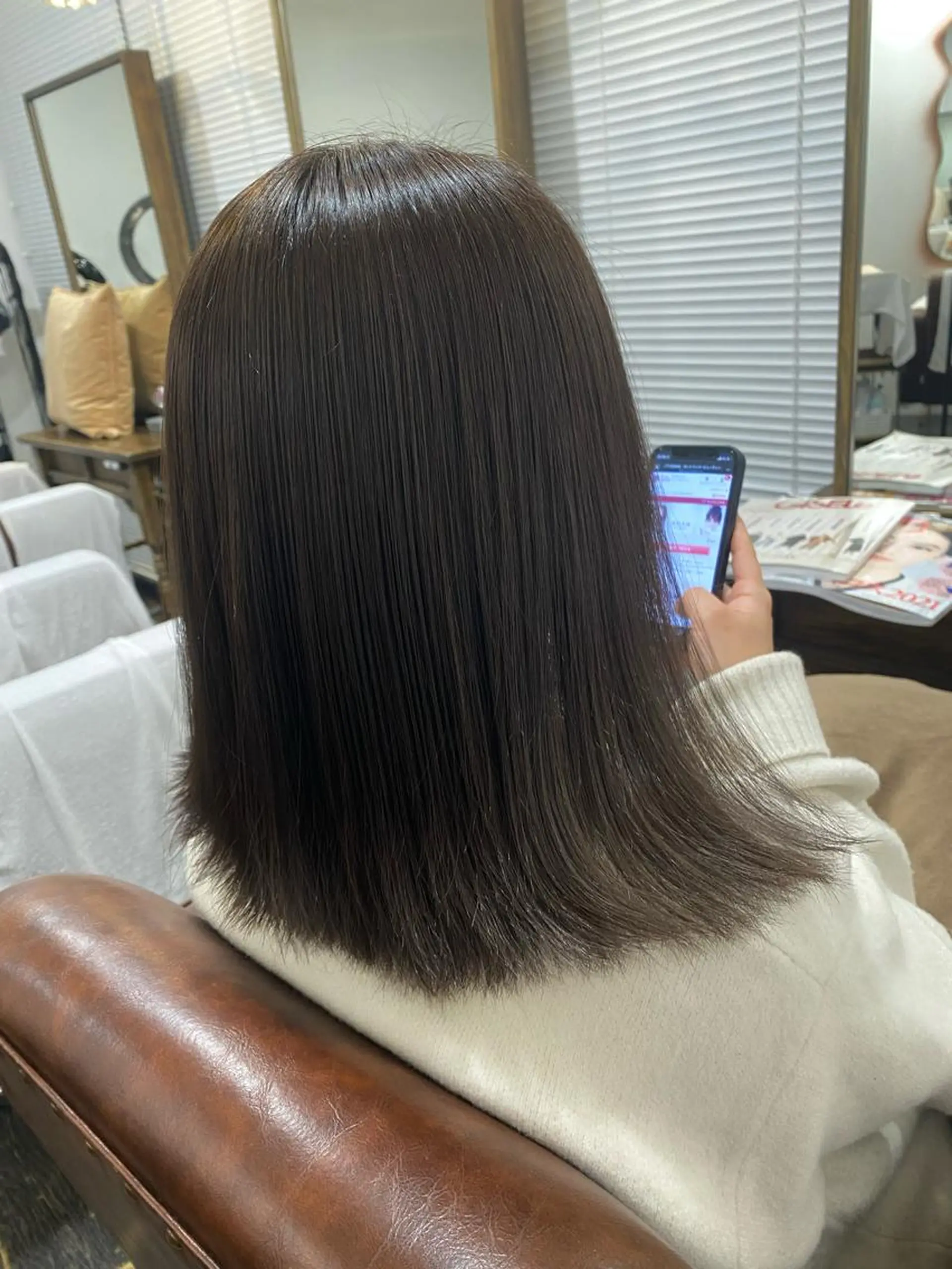 ミディアム カラー CIEN white所属・パーマモデル募集中 渥美翔人のヘアスタイル