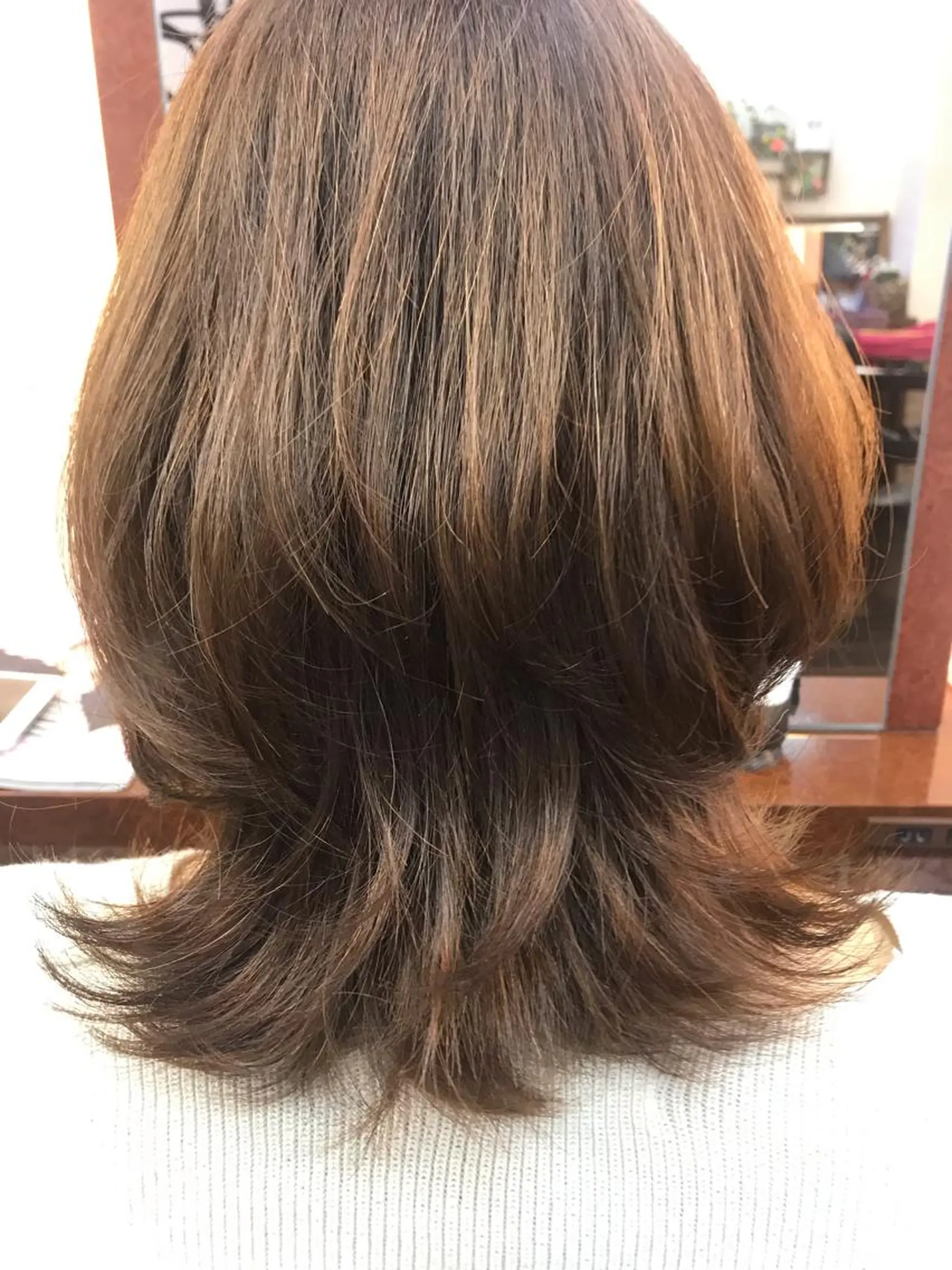 ミディアム カラー パーマ 桧山 真のヘアスタイル