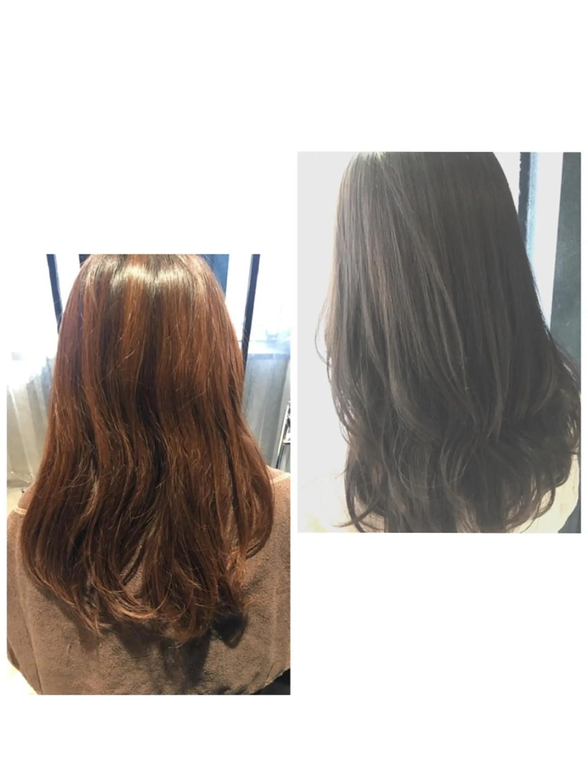 ミディアム カラー グレージュ ol iのヘアスタイル