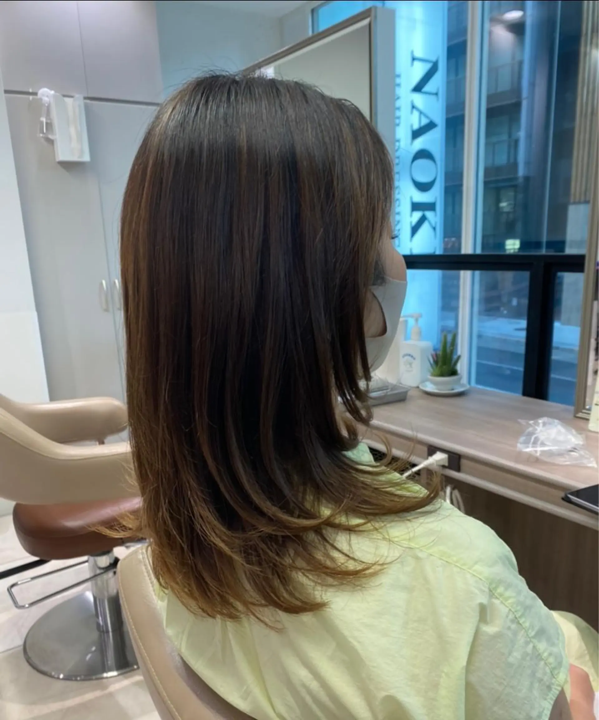 セミロング カラー Ash 銀座店所属・骨格補正カット /マンツーマン/のヘアスタイル