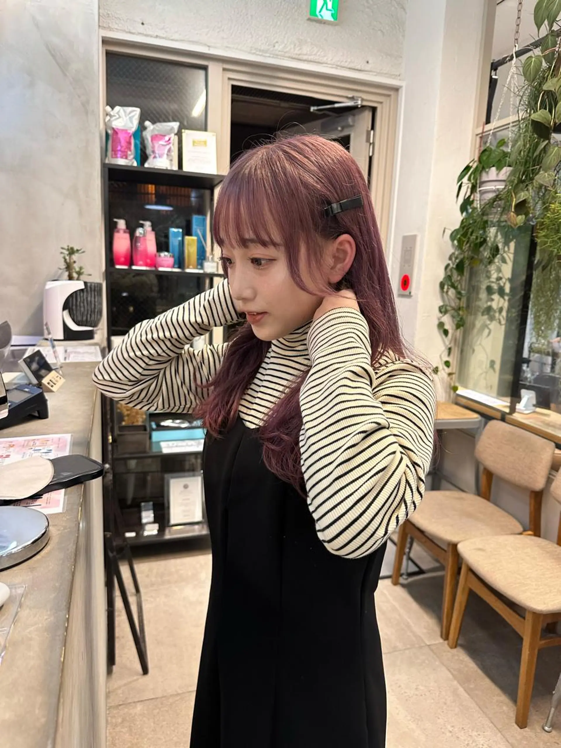 ロング カラー ヘアカラー トリートメント REINA☁️透明感 カラー/ぷつっと♡のヘアスタイル