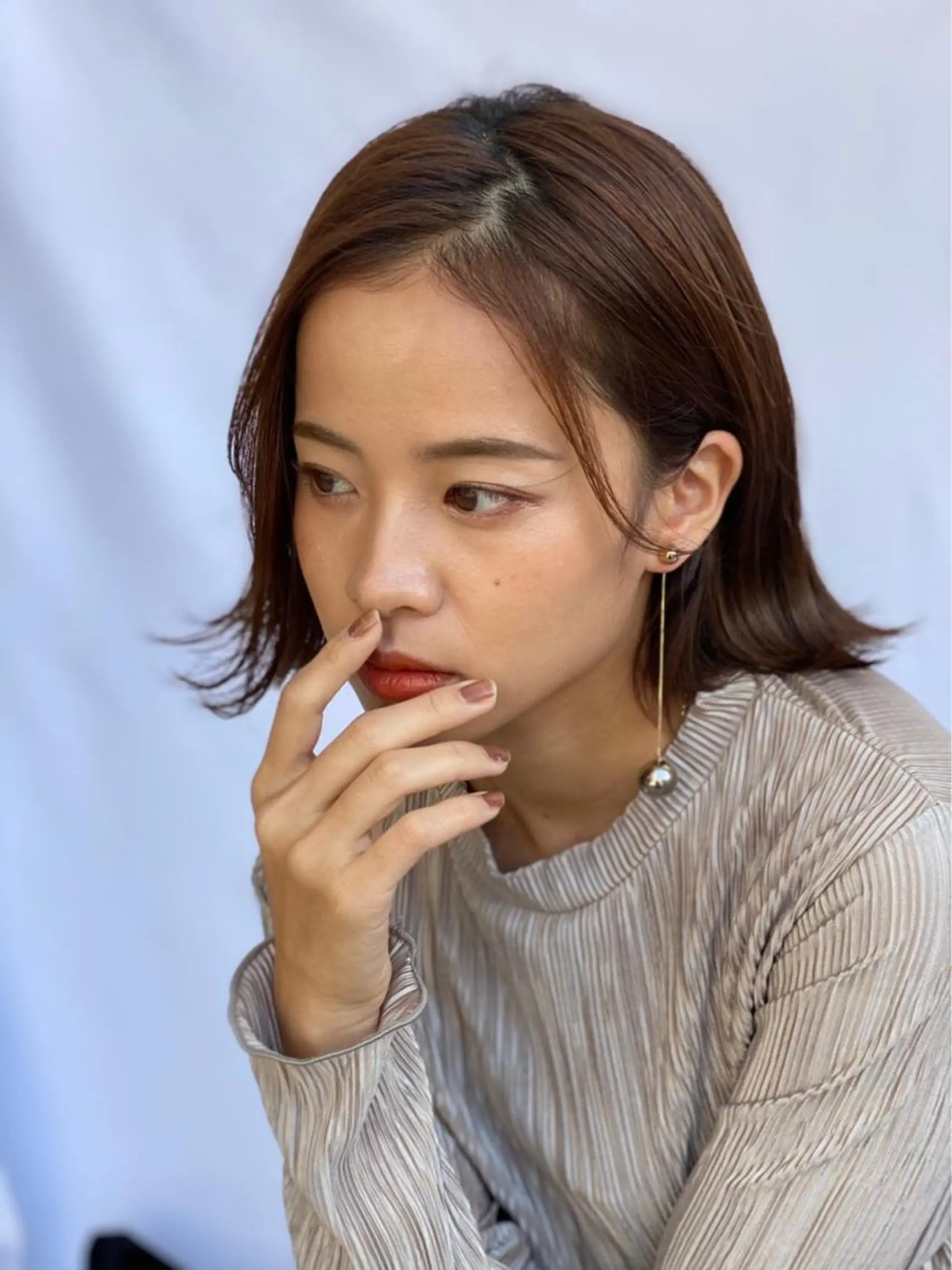 ミディアム ヘアアレンジ 髪質改善✨️透明感カ ラー✧*。山下さいみのヘアスタイル