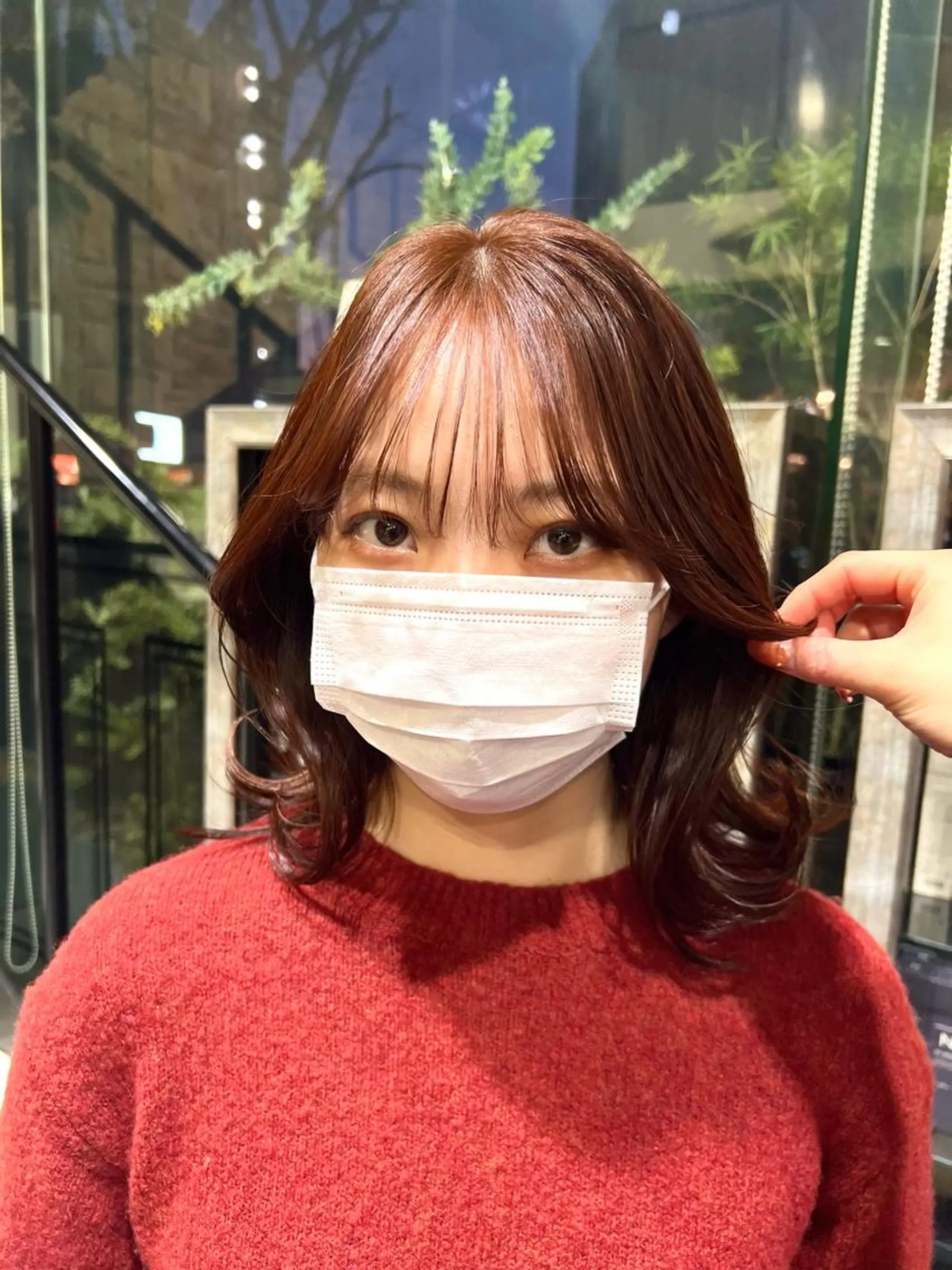 ミディアム 暖色ｶﾗｰ/ﾚｲﾔｰ ｶｯﾄ/Yunaのヘアスタイル