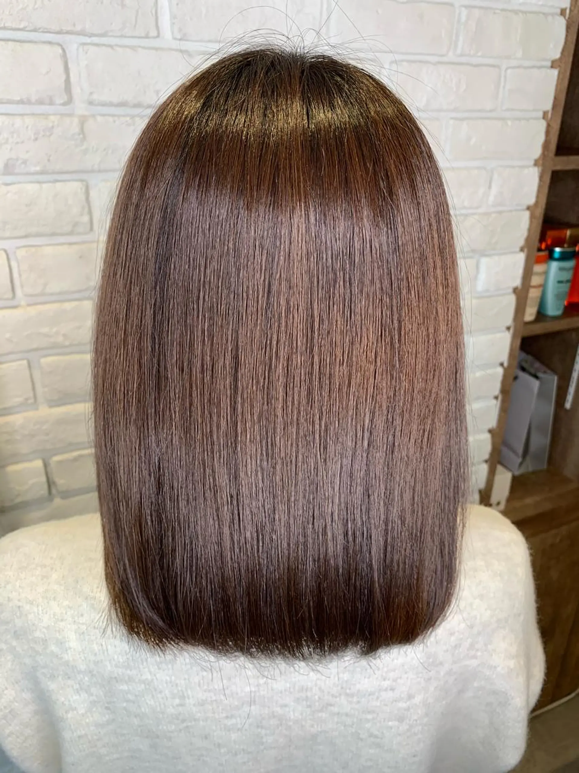 ミディアム 髪質改善/縮毛矯正 艶カラー/珠聡のヘアスタイル