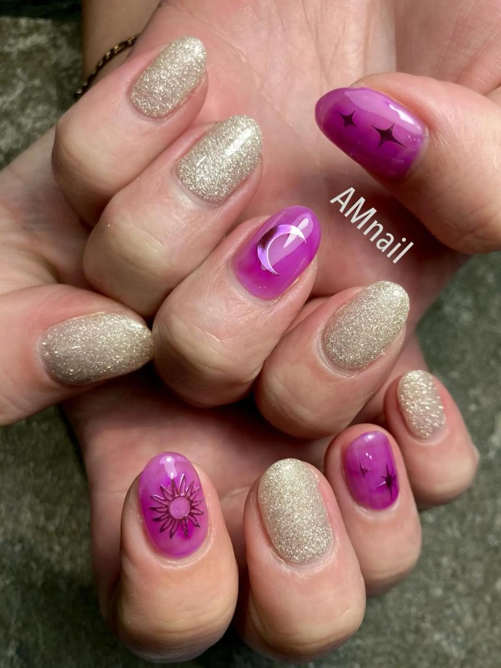 ネイル アートネイル 持ち込み ハンドネイル Am:nail 柏 SUE（スゥ）のネイルデザイン