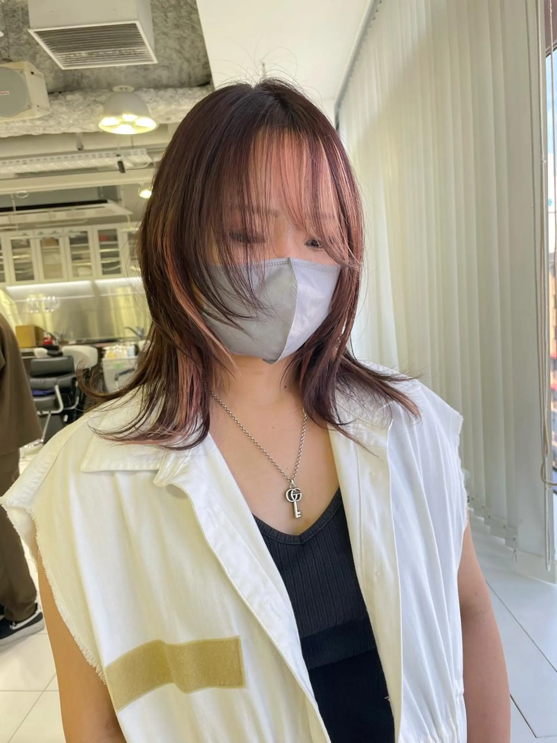 セミロング カラー ショート・ボブパーマ 指名No.1かけるのヘアスタイル