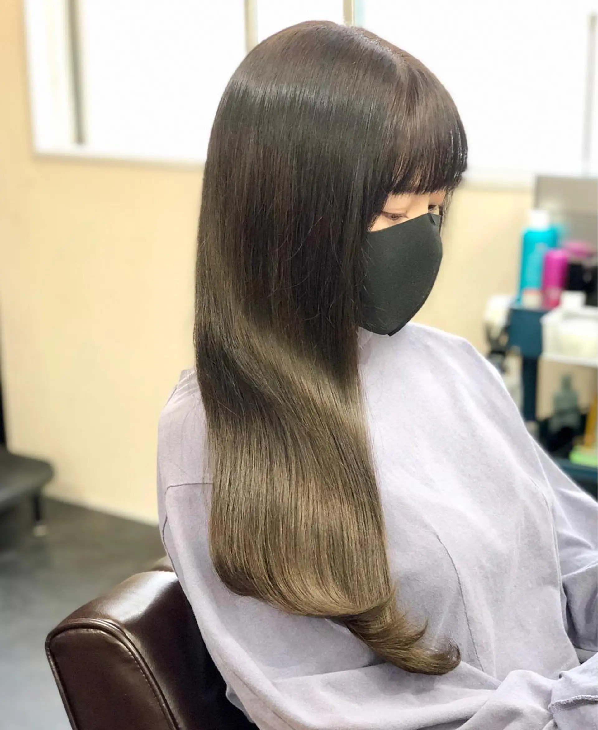 ロング カラー アッシュ アッシュグレー ヘアカラー トリートメント wavi hair所属・後藤 ユウキ/髪質改善🫧のヘアスタイル