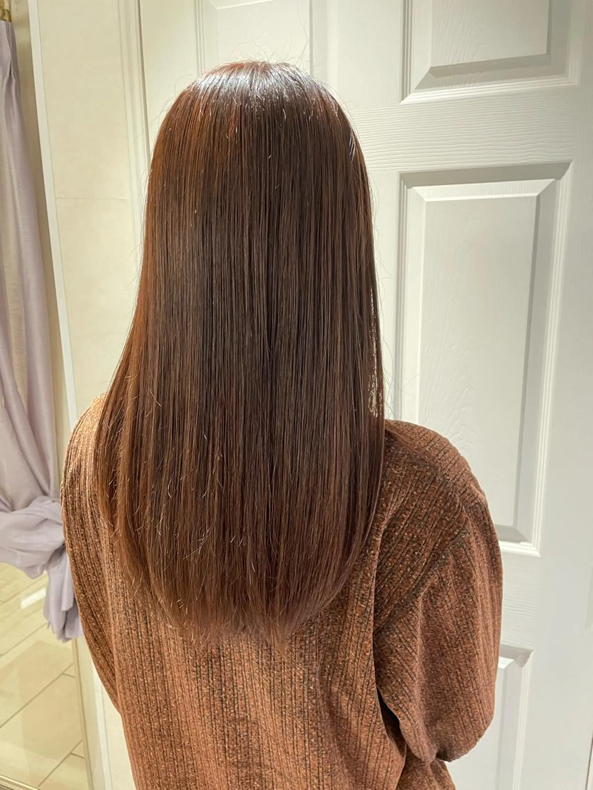 ロング カラー ベージュカラー ピンクカラー ピンクベージュ 柳井 準平のヘアスタイル