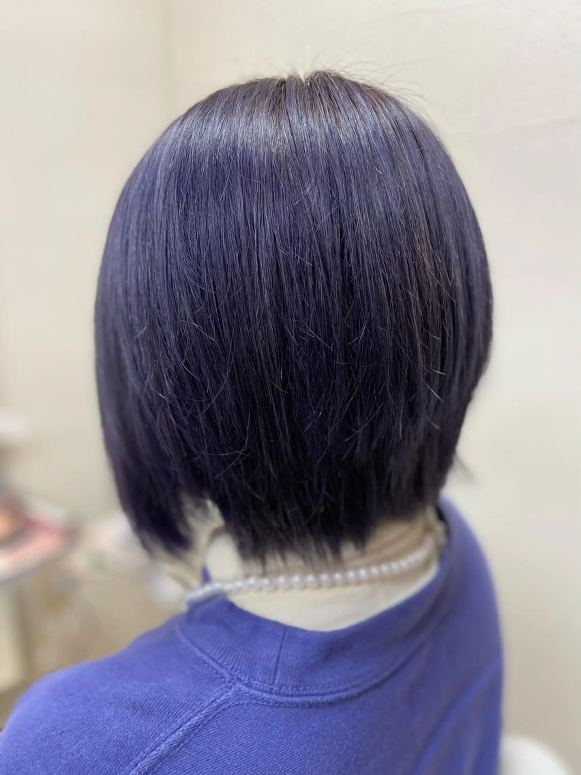 ショート カラー ブリーチ ブルーカラー ブルーパープル パープルカラー ヘアカラー トリートメント 菊地 美憂のヘアスタイル