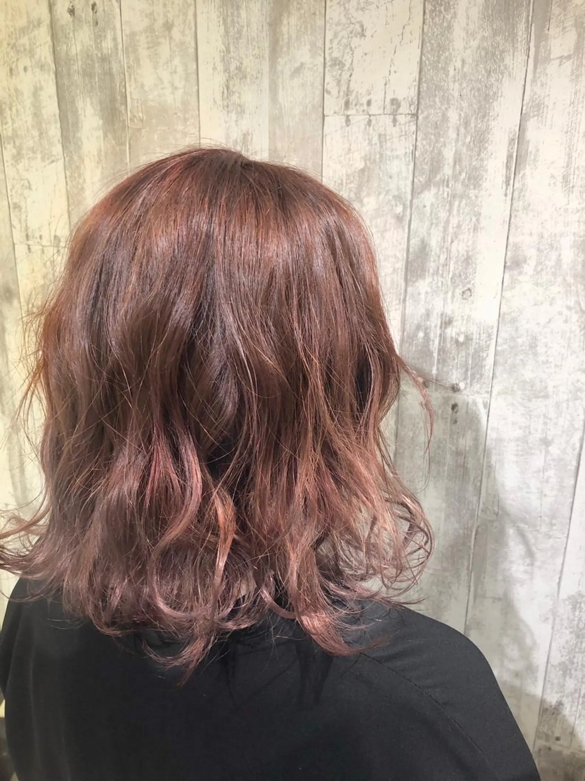 ミディアム カラー ピンクカラー カット ヘアカラー Cuore 清尾 浩昭のヘアスタイル