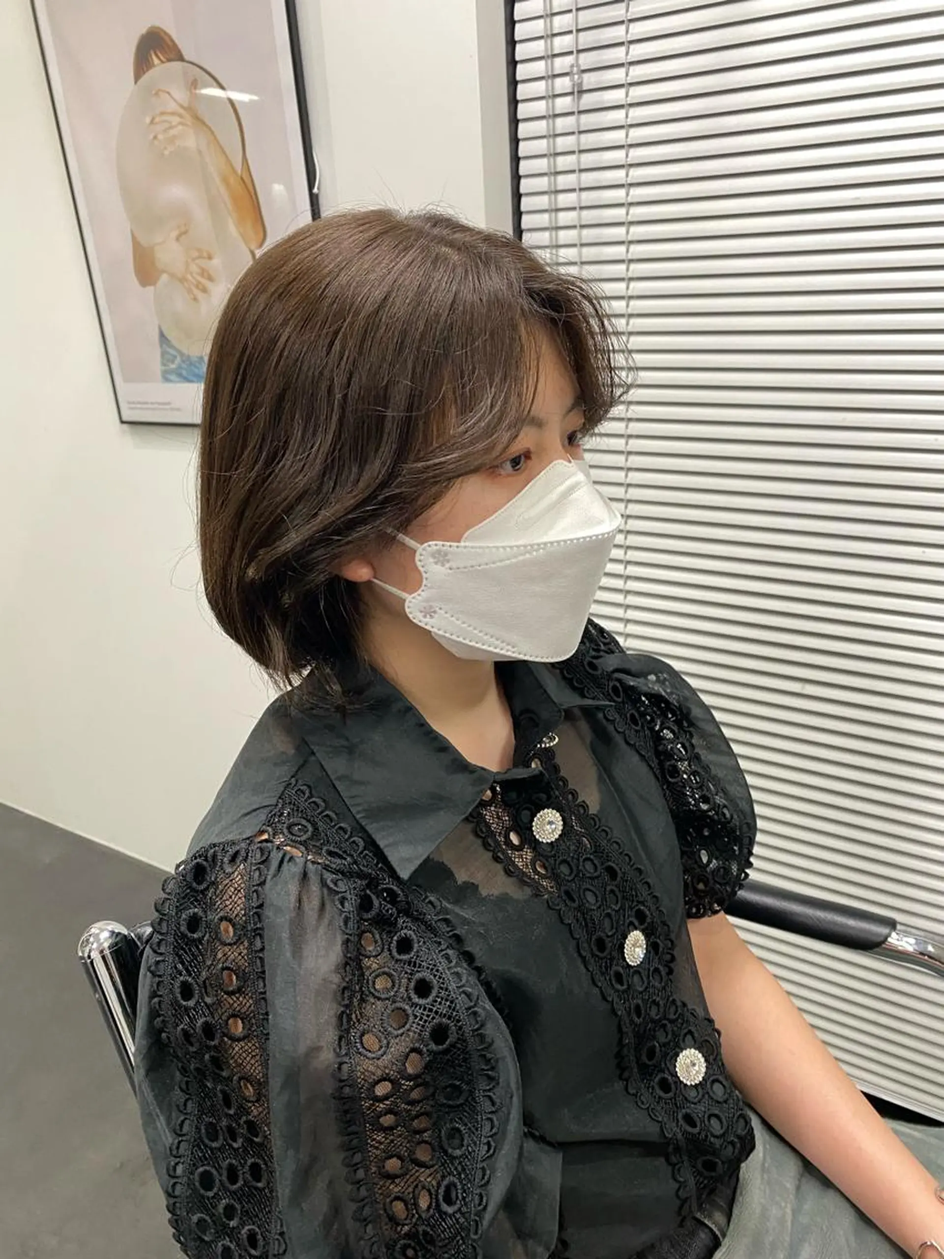 ミディアム カラー 透明感カラー 前田 香恋のヘアスタイル