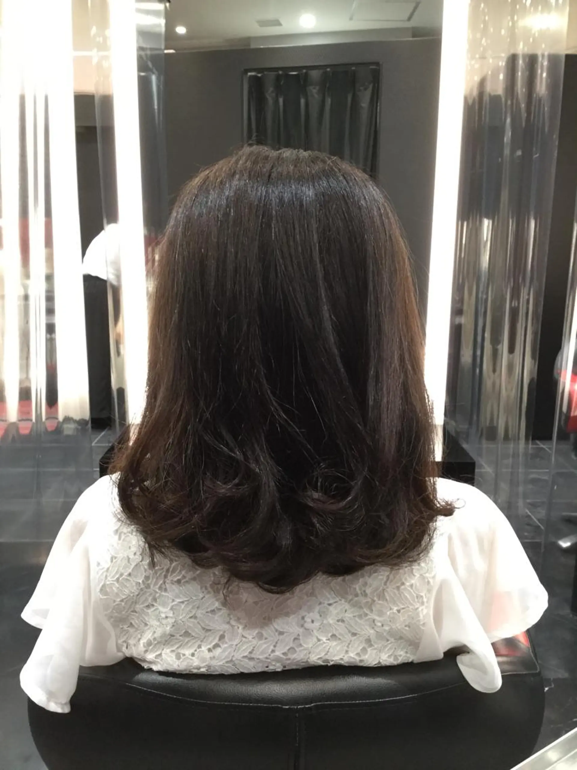 ミディアム パーマ Annon プライベートサロンのヘアスタイル