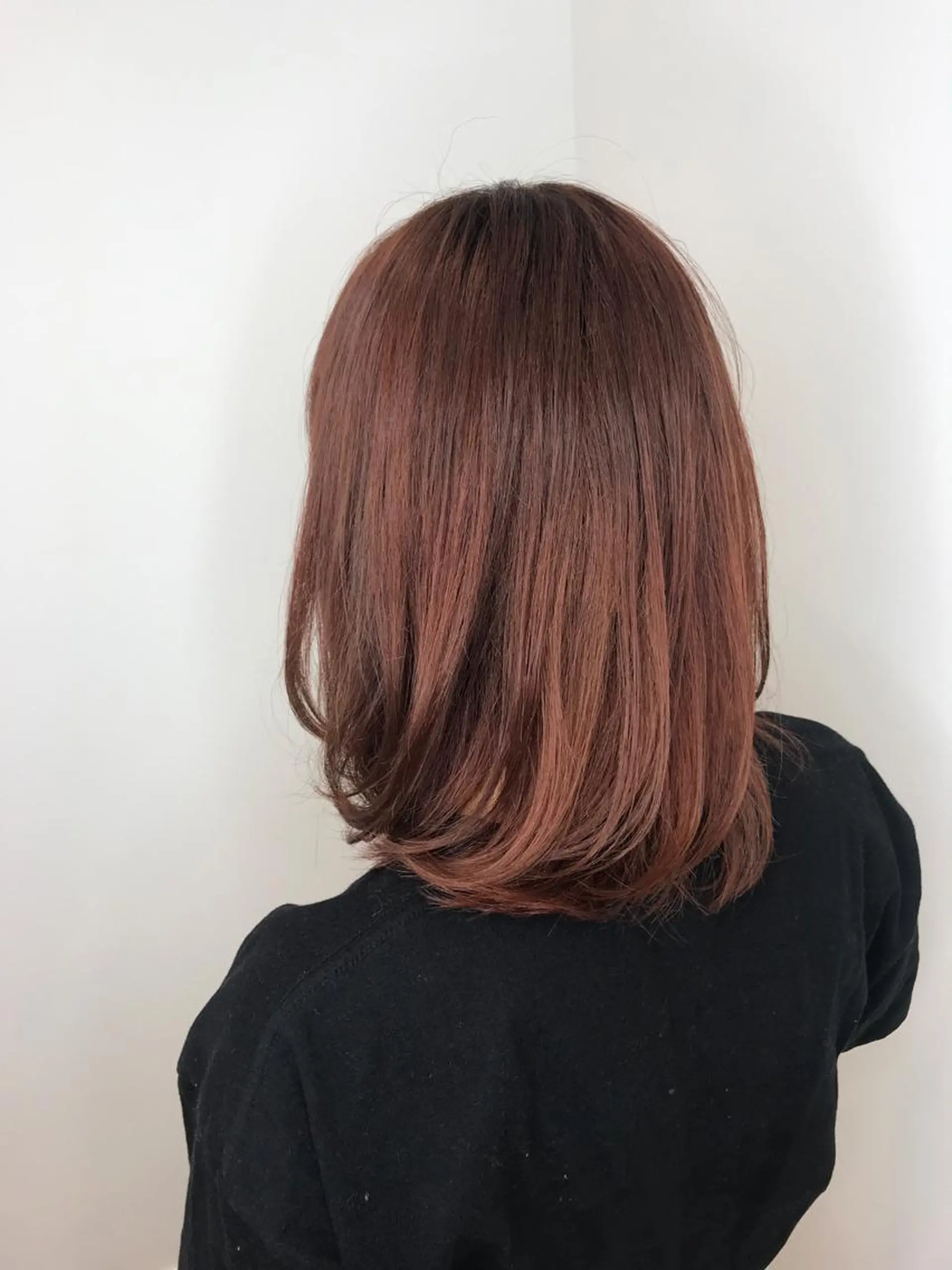 ミディアム カラー オレンジ カット ヘアカラー トリートメント Le'a渋谷所属・インナーエクステ渋谷 🦋KAJIのヘアスタイル