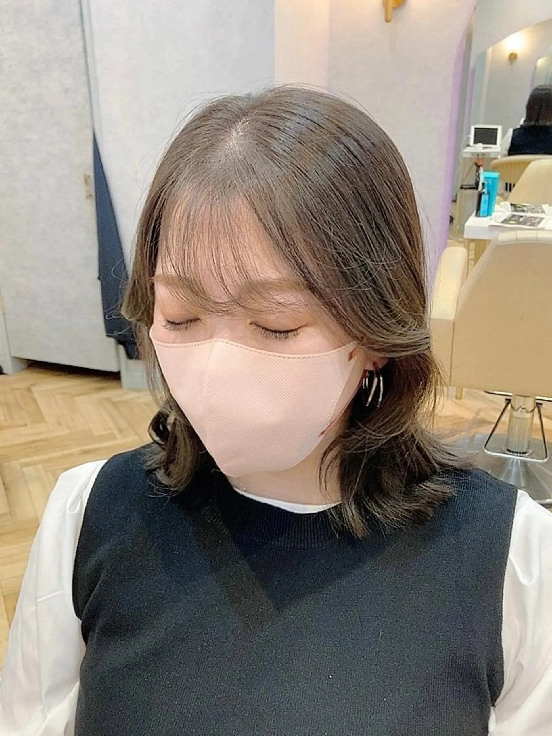 ミディアム カラー くびれヘア 韓国風ヘア 外ハネヘア 🩷韓国ヘア/ミディ アム🩷Maikaのヘアスタイル