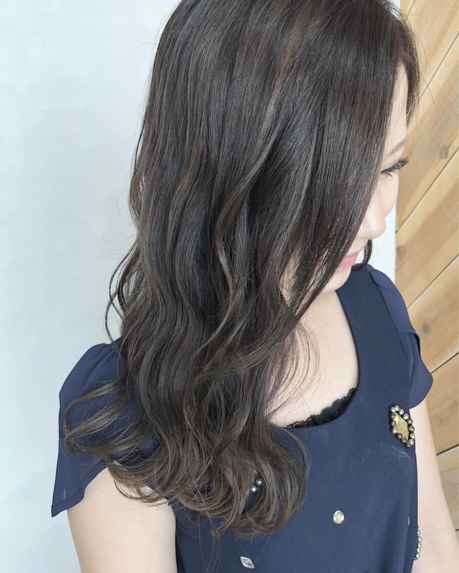 ロング カラー グレージュ ハイライトカラー イルミナカラー 外国人風カラー ハイライト hair salon Ranun髪質改善のヘアスタイル