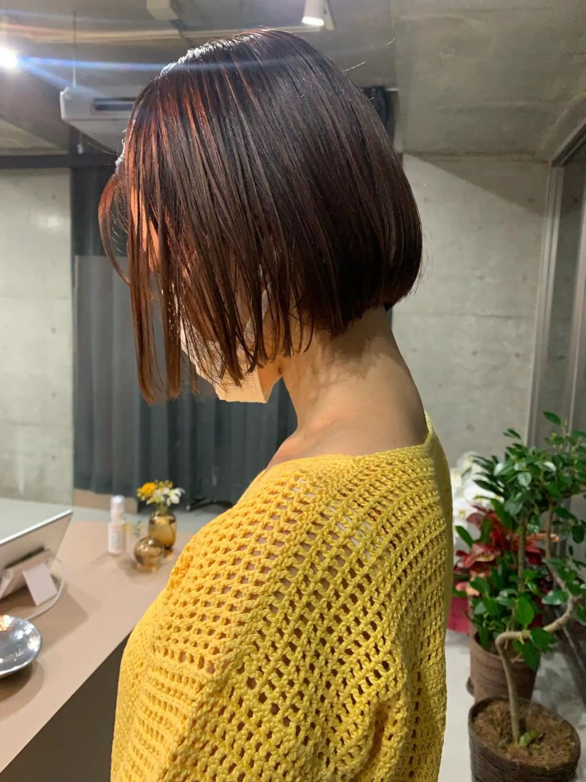 ショート カラー ボブパーマコテ巻き風 パーマNo1深江秀平のヘアスタイル