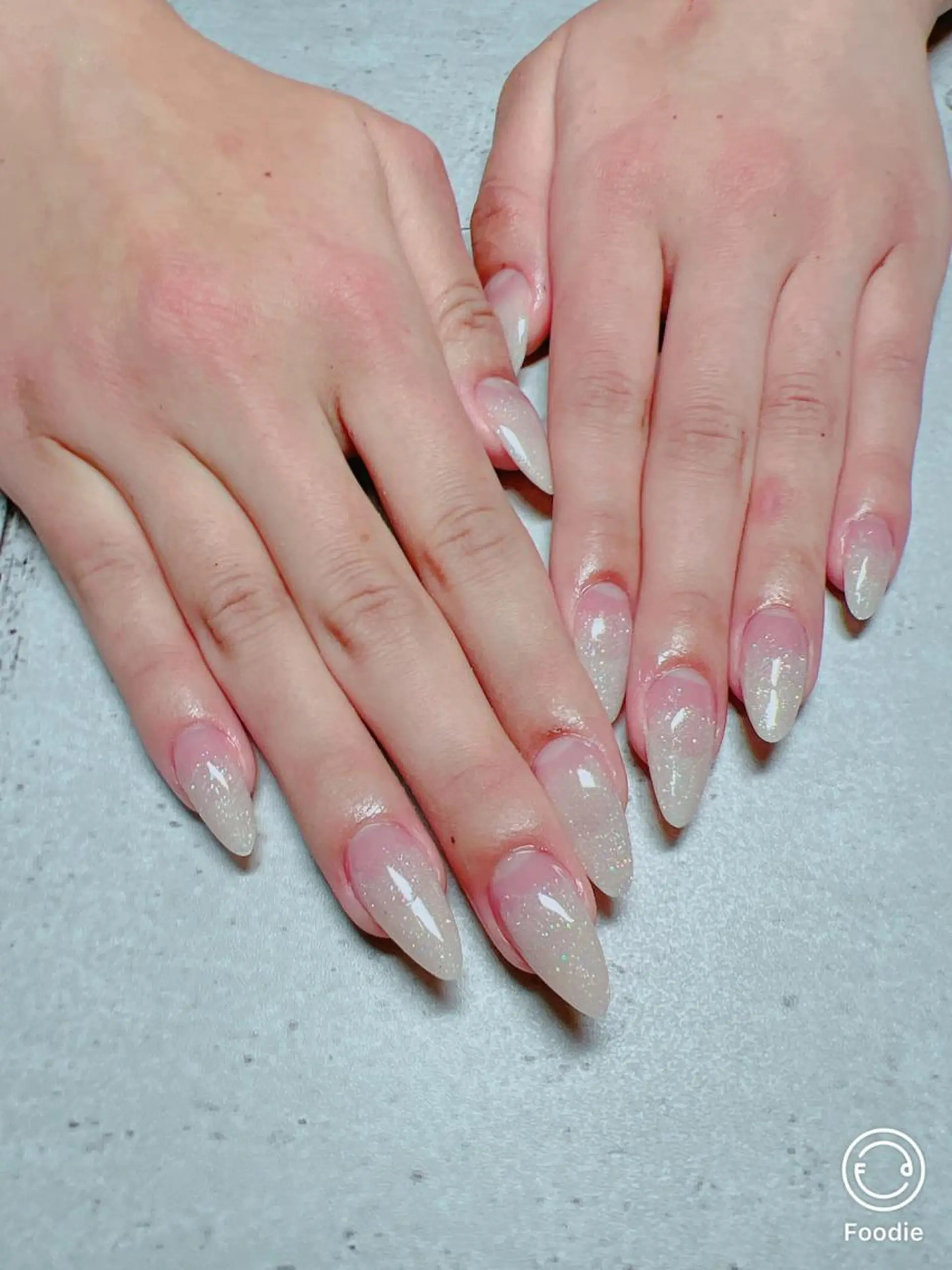 ネイル グラデーション ラメ(グリッター) ラメグラデーション スカルプネイル たきぐち みちこのネイルデザイン