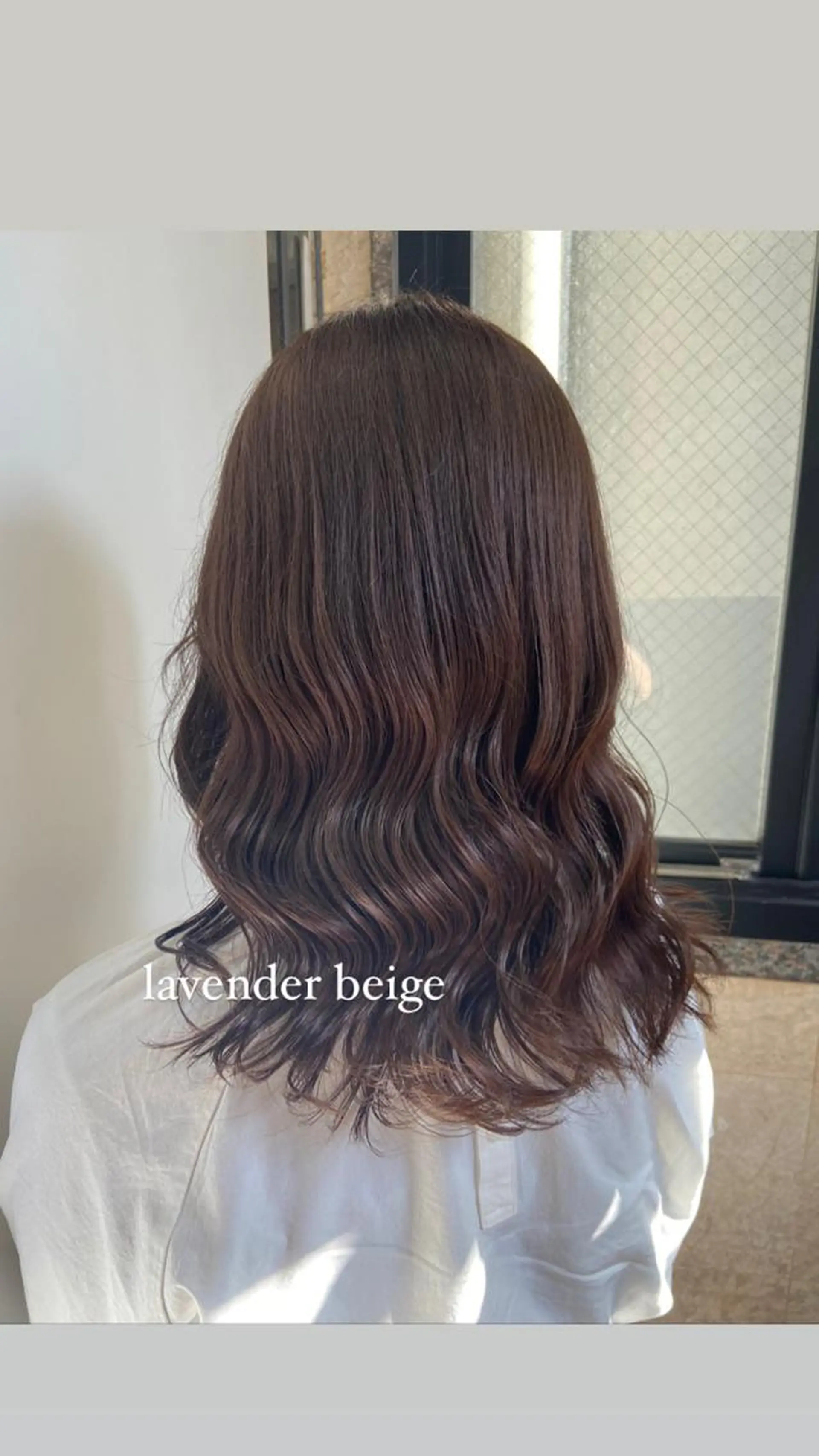 セミロング カラー ベージュカラー ラベンダーカラー ラベンダーベージュ ヘアカラー トリートメント ヘアセット 地毛風艶カラー🌿 喜多夏海のヘアスタイル