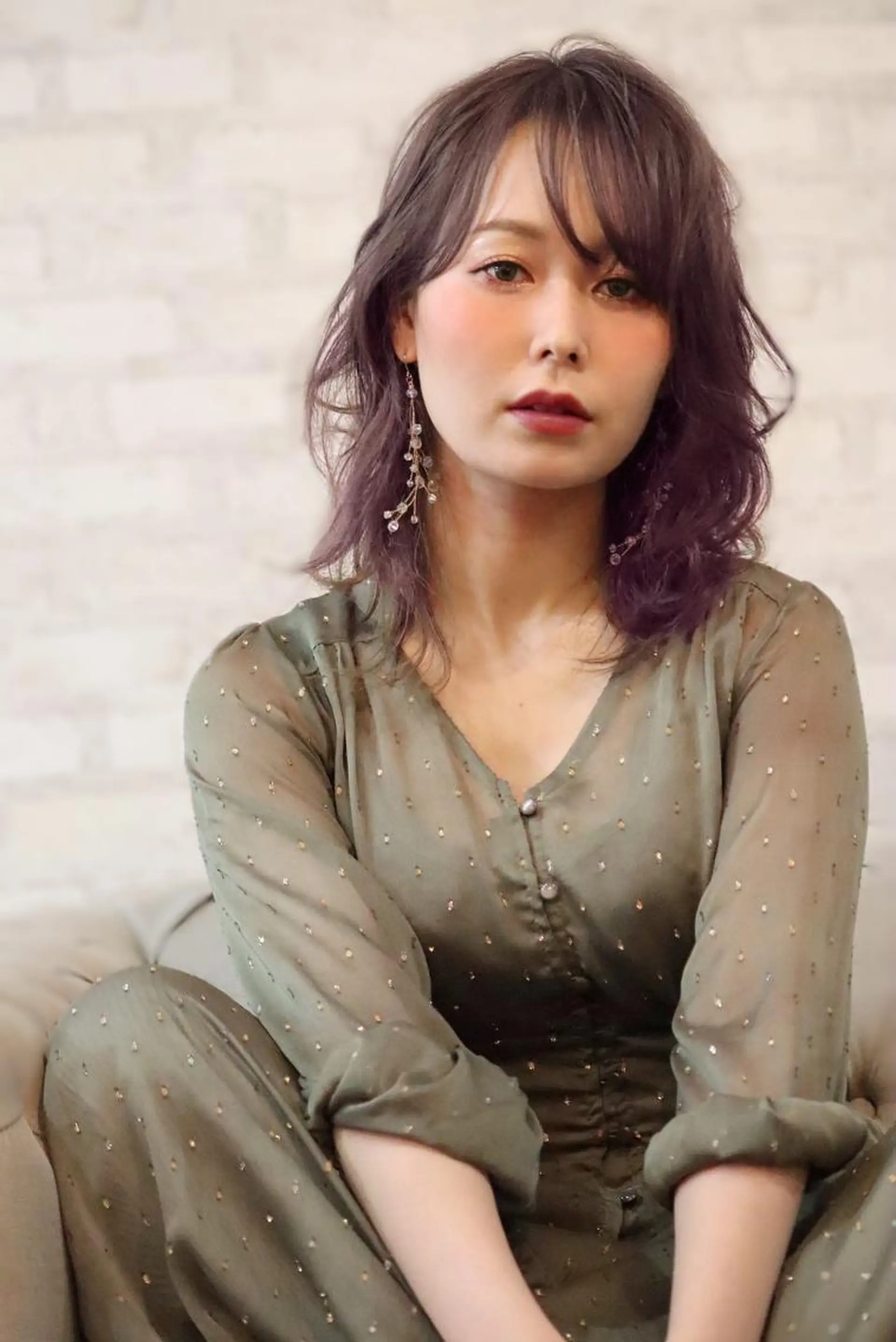 セミロング カラー カット ヘアカラー ans(アンス)所属・山上 佳汰/髪質改善/艶髪のヘアスタイル