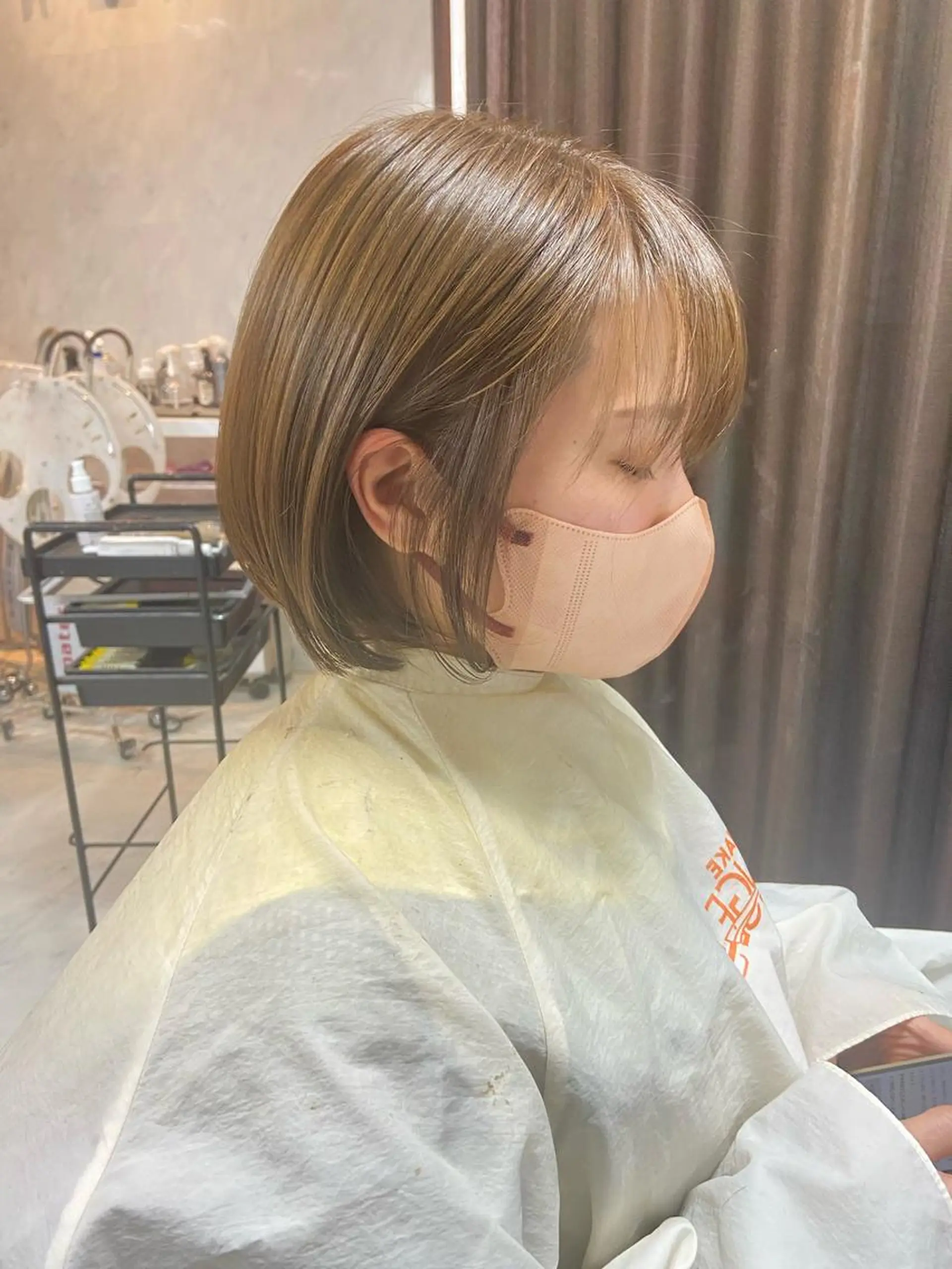 カラー ベージュカラー ブラウンカラー 瀧下 唯のヘアスタイル