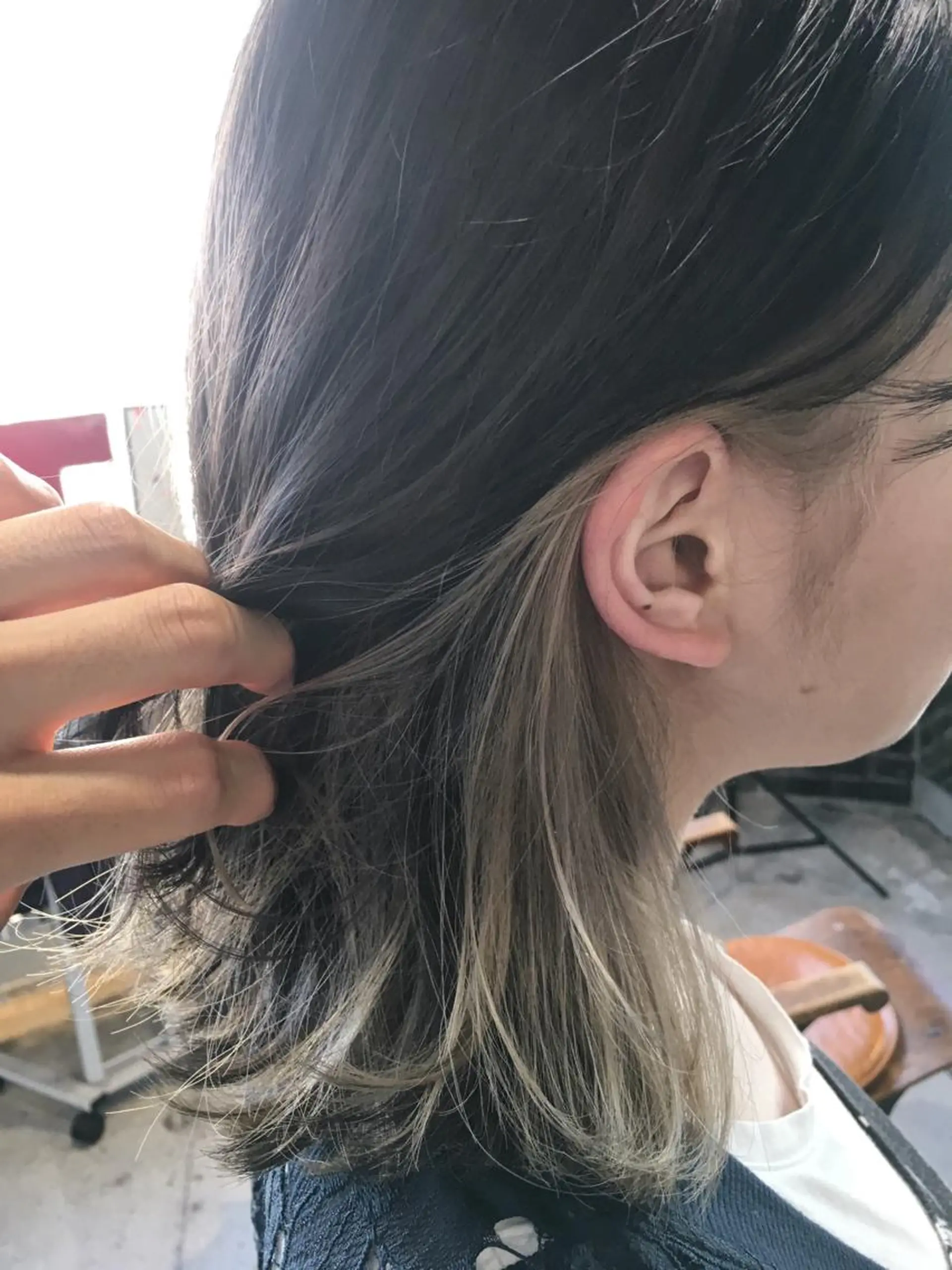 ミディアム カラー グレージュ インナーカラー ヘアカラー トリートメント 代表 中島貴志のヘアスタイル