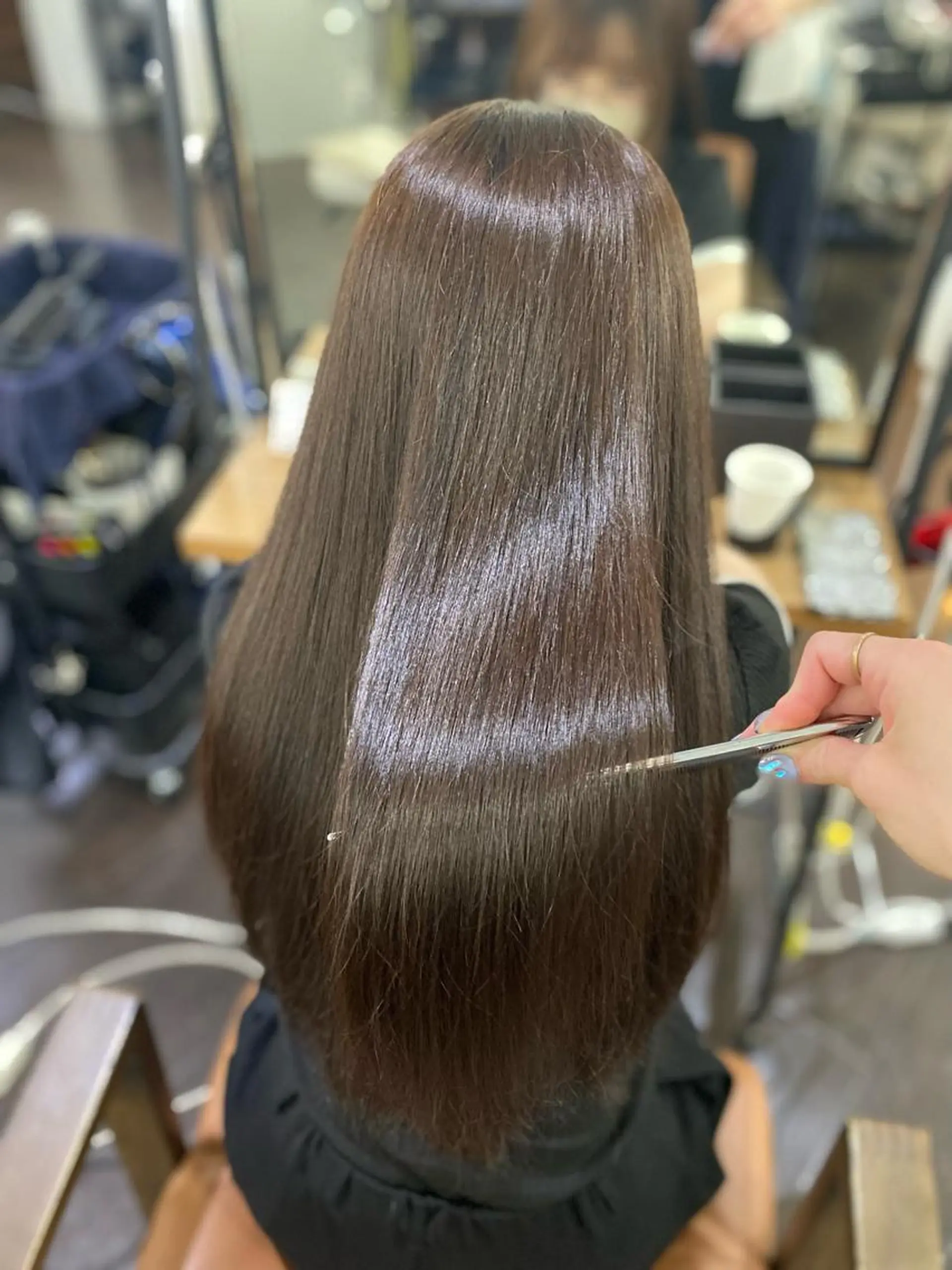 ロング カラー 髪質改善 トリートメント 透明感カラー名駅 名駅みゆのヘアスタイル