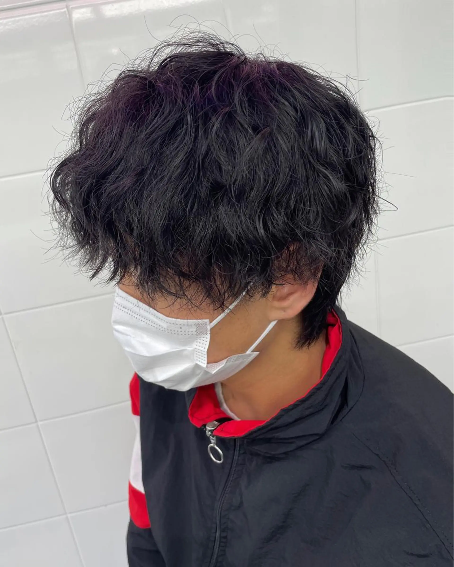 ショート パーマ メンズ マッシュウルフ マッシュ メンズウルフカット ウルフカット 🎀プルエクステ みまひかる🎀のヘアスタイル