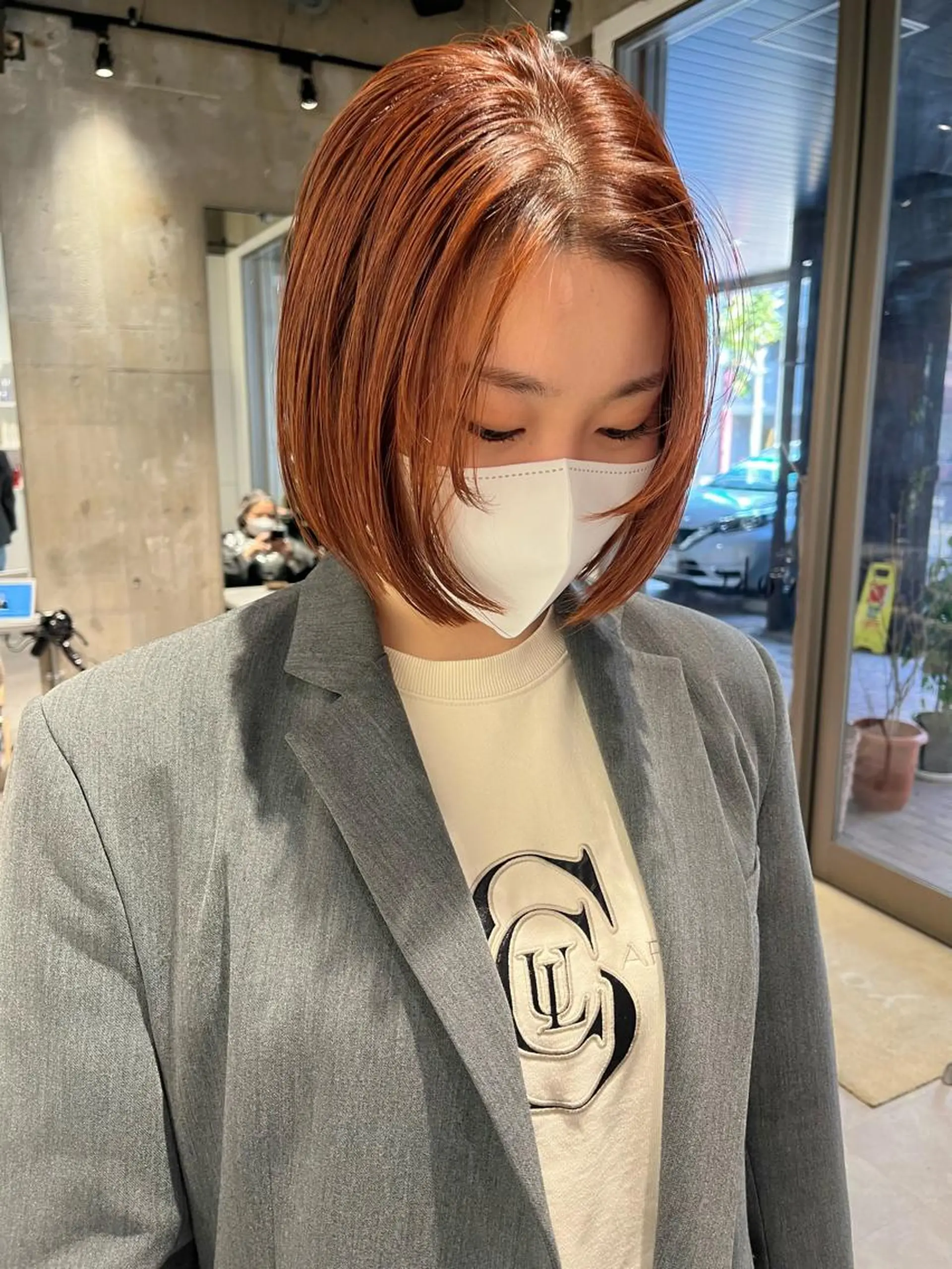 ショート カラー ブラウンカラー オレンジ オレンジブラウン iLi所属・iLi 《イリ》のヘアスタイル