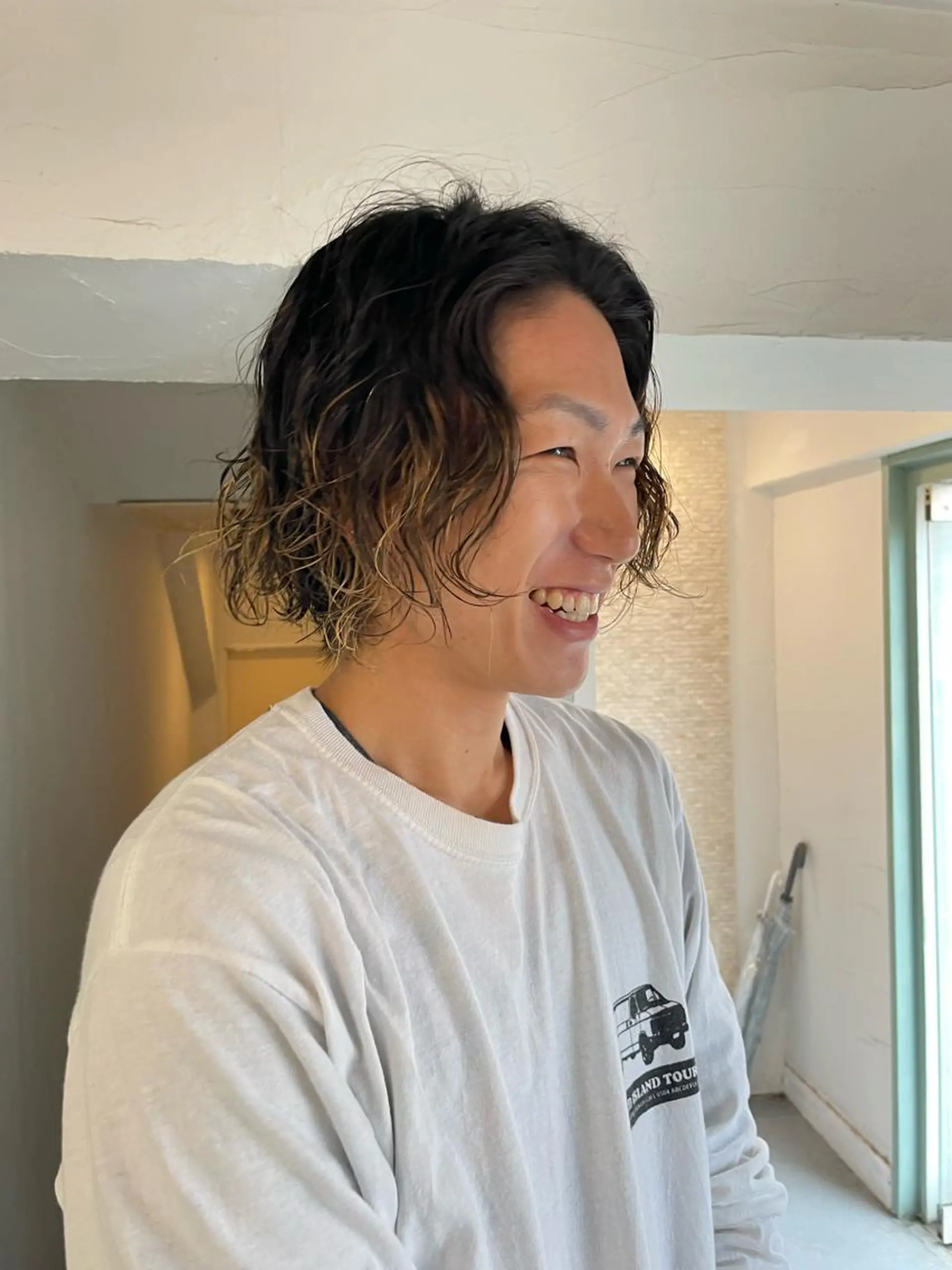 パーマ メンズ カット パーマ 平 ちひろのヘアスタイル