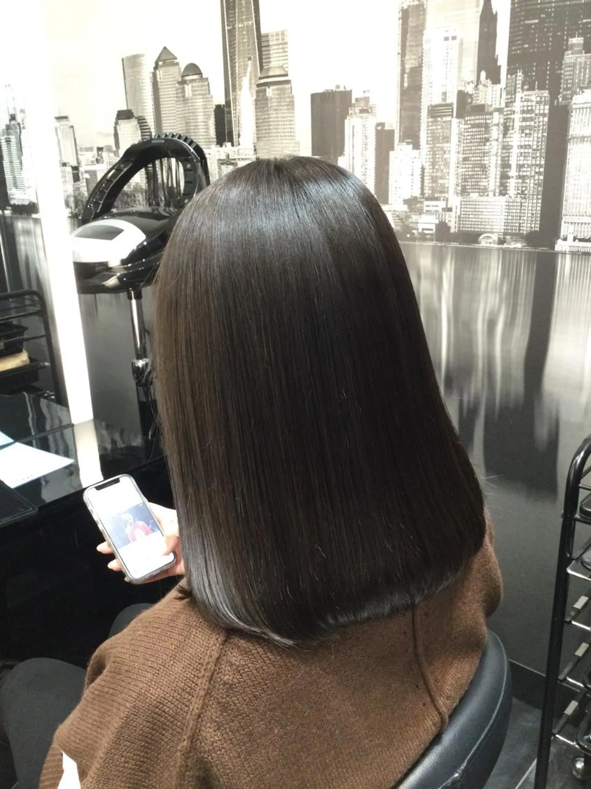 セミロング カラー Annon プライベートサロンのヘアスタイル