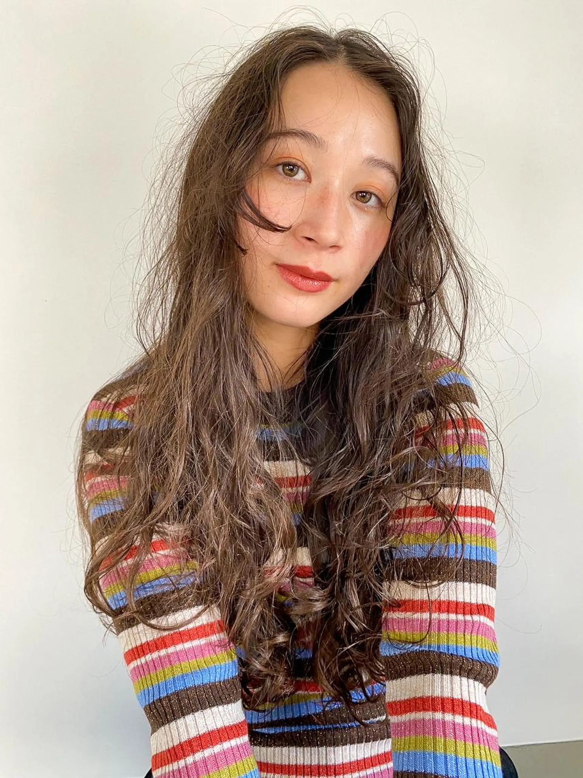 カラー パーマ ミディアム ショートボブ ミディアムパーマ アディクシーカラー ブリーチ ケアブリーチ カット ヘアカラー CEINE OURのヘアスタイル