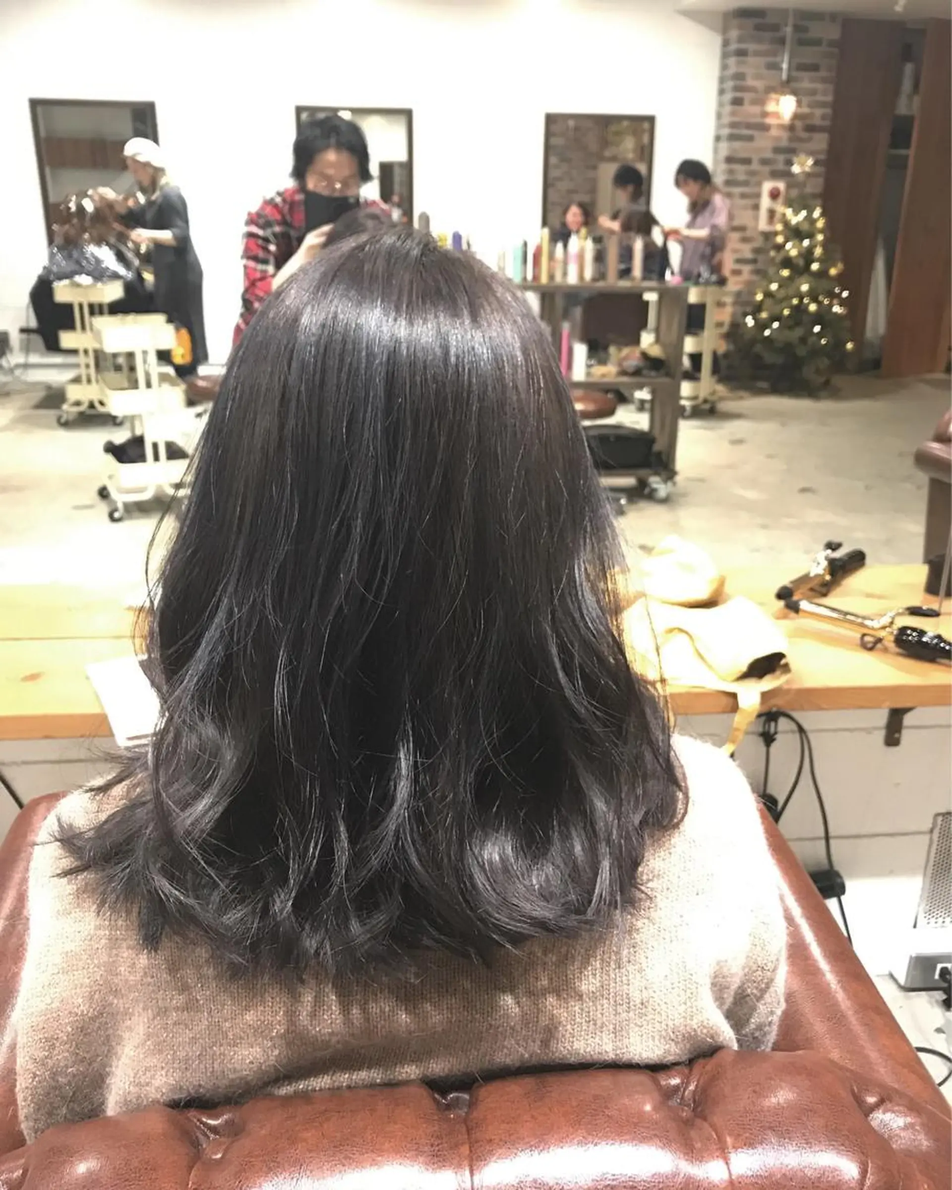 ミディアム カラー パーマ ヘアアレンジ メンズ キッズ グレージュ Forest. -髪質改善-のヘアスタイル