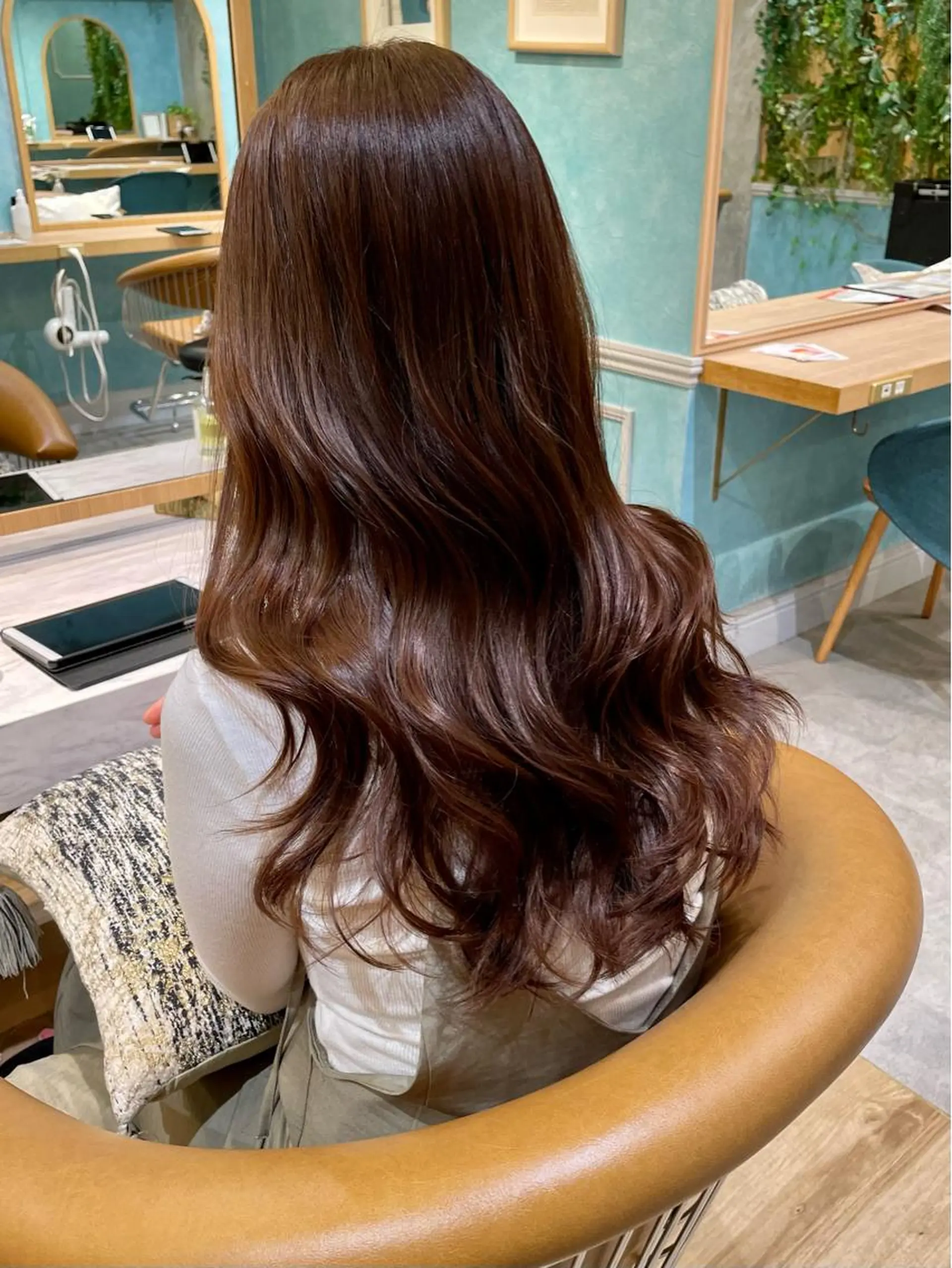 カラー rina韓国ヘア 透明感カラーのヘアスタイル