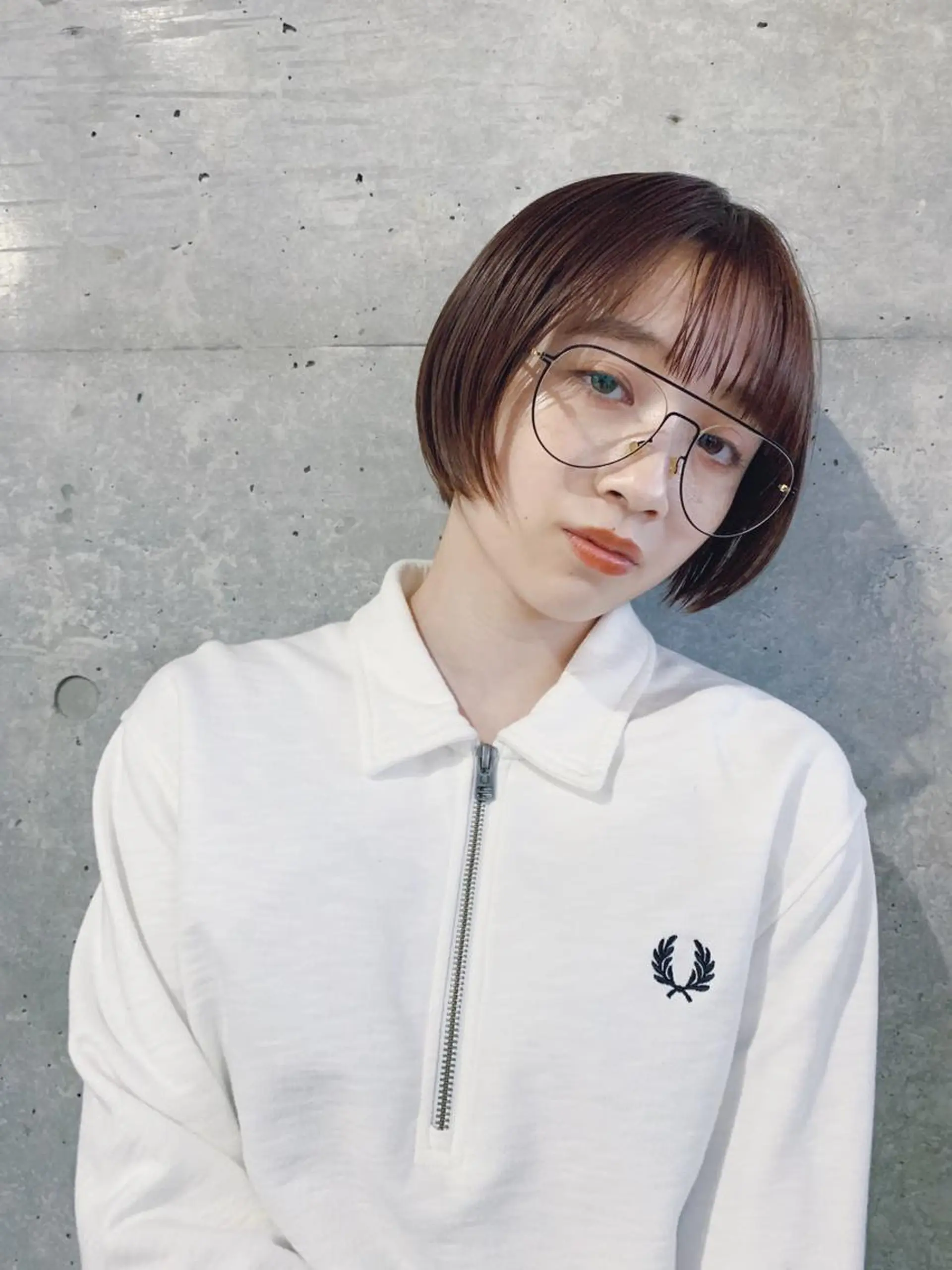 ショート カラー ボブパーマコテ巻き風 パーマNo1深江秀平のヘアスタイル