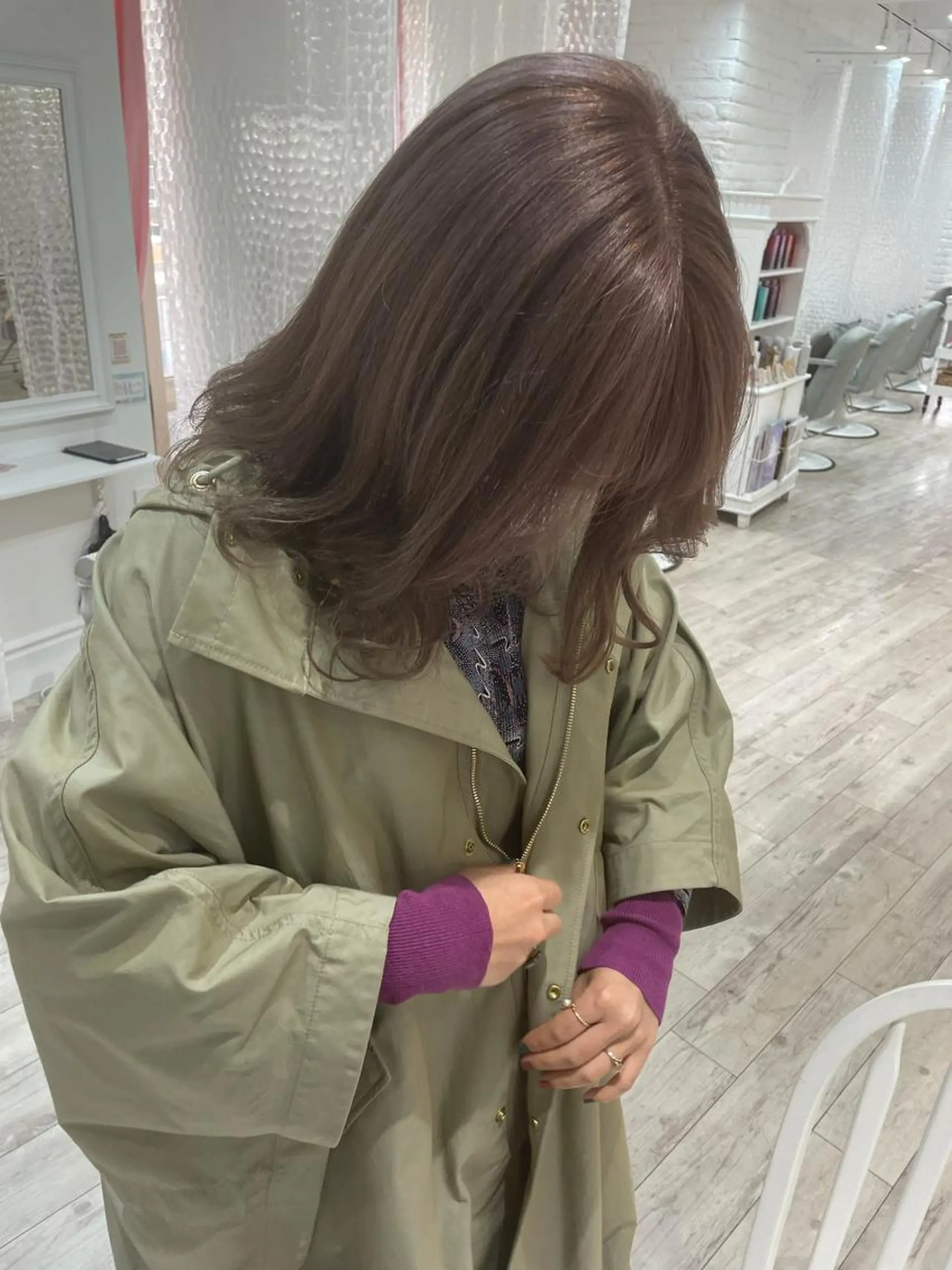 セミロング カラー miyu /大阪美容室のヘアスタイル