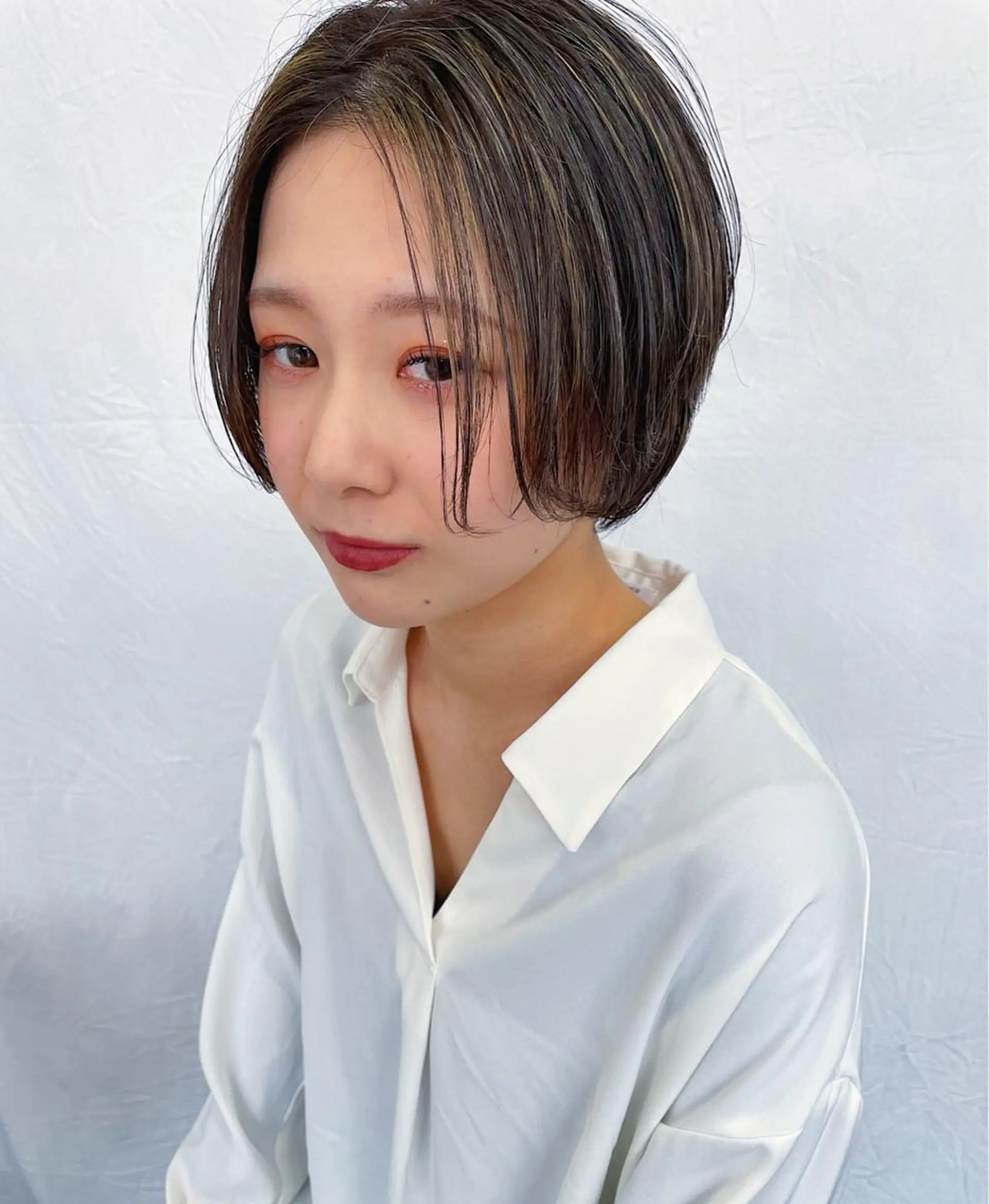 ショート カラー ハイライトカラー ハイライト ショートヘア Kouta/似合わせ /パーマ/カラーのヘアスタイル