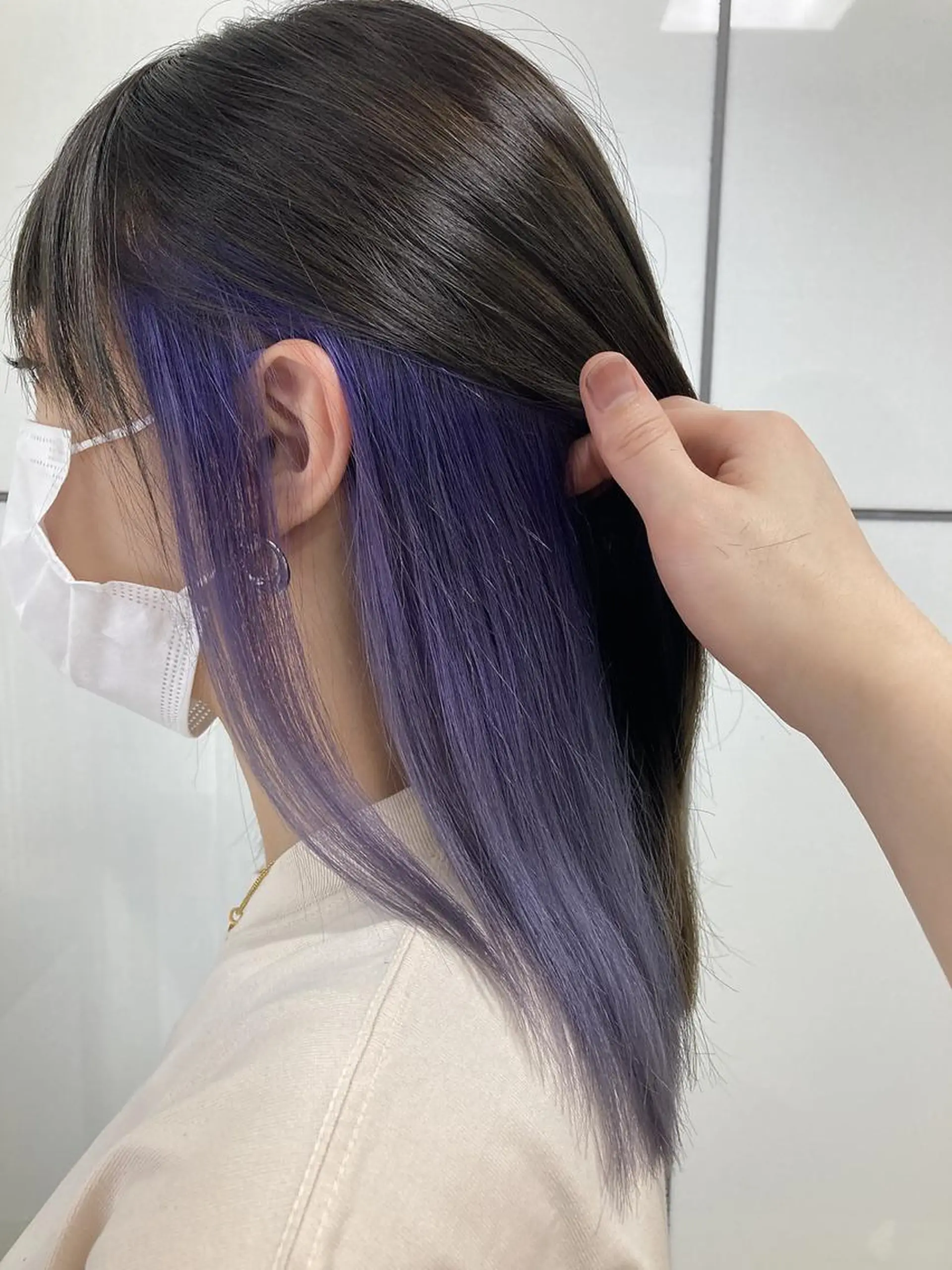 ロング カラー ヘアアレンジ ミストバング ブリーチ ケアブリーチ 透明感カラー デザインカラー カット ヘアカラー トリートメント maoブリーチ無し 似合わせカラーのヘアスタイル
