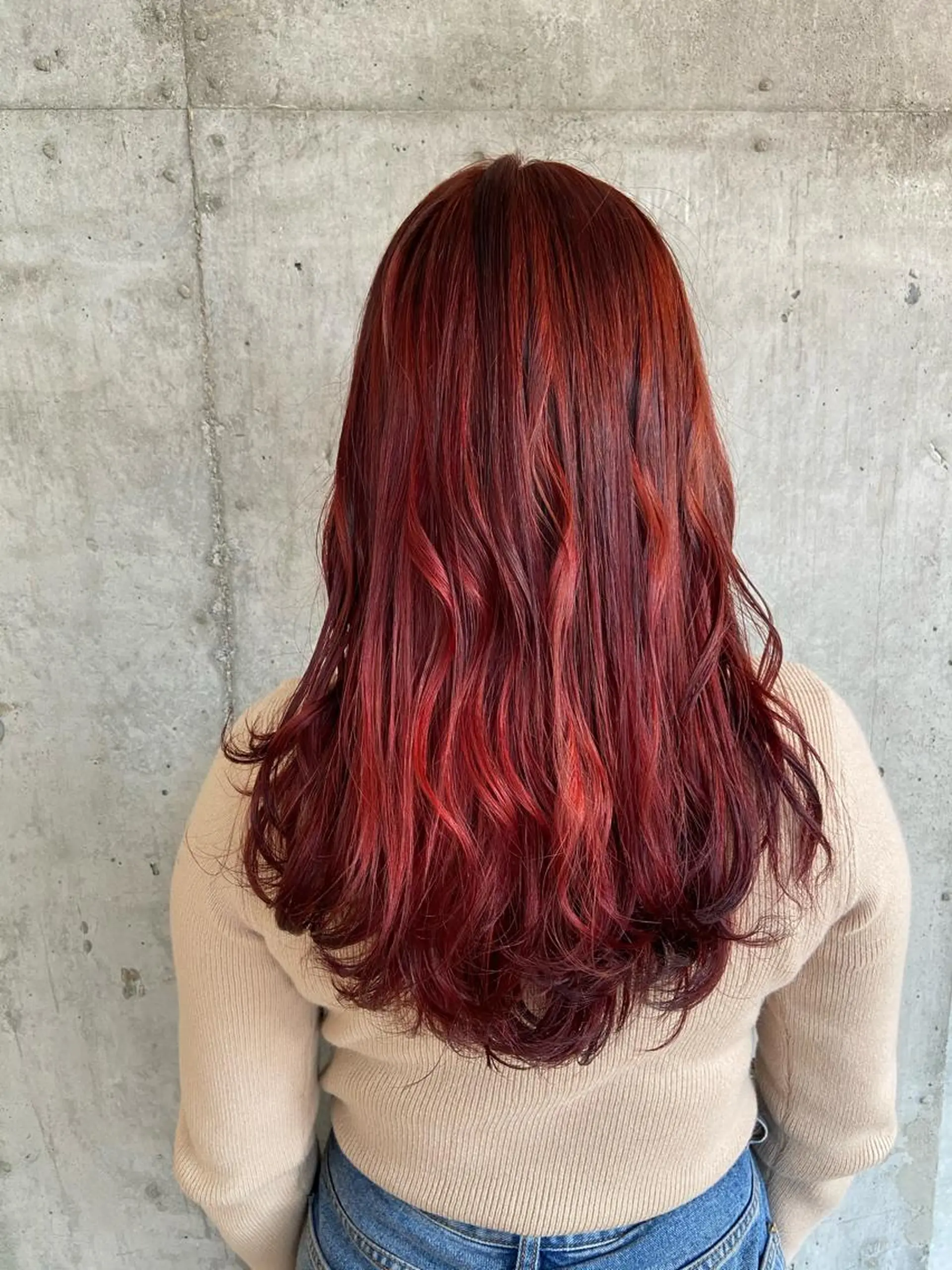 ロング カラー ヘアカラー トリートメント ヘアセット ❤️カラー得意 🧡松浦睦樹❤️のヘアスタイル