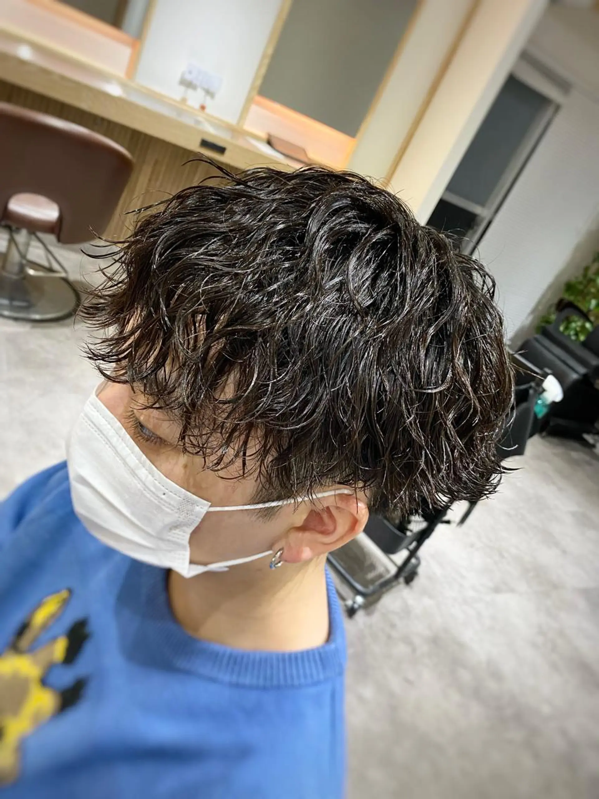 パーマ メンズ カット パーマ トリートメント ヘアセット メンズブリーチカラー /パーマ ごーた立川のヘアスタイル