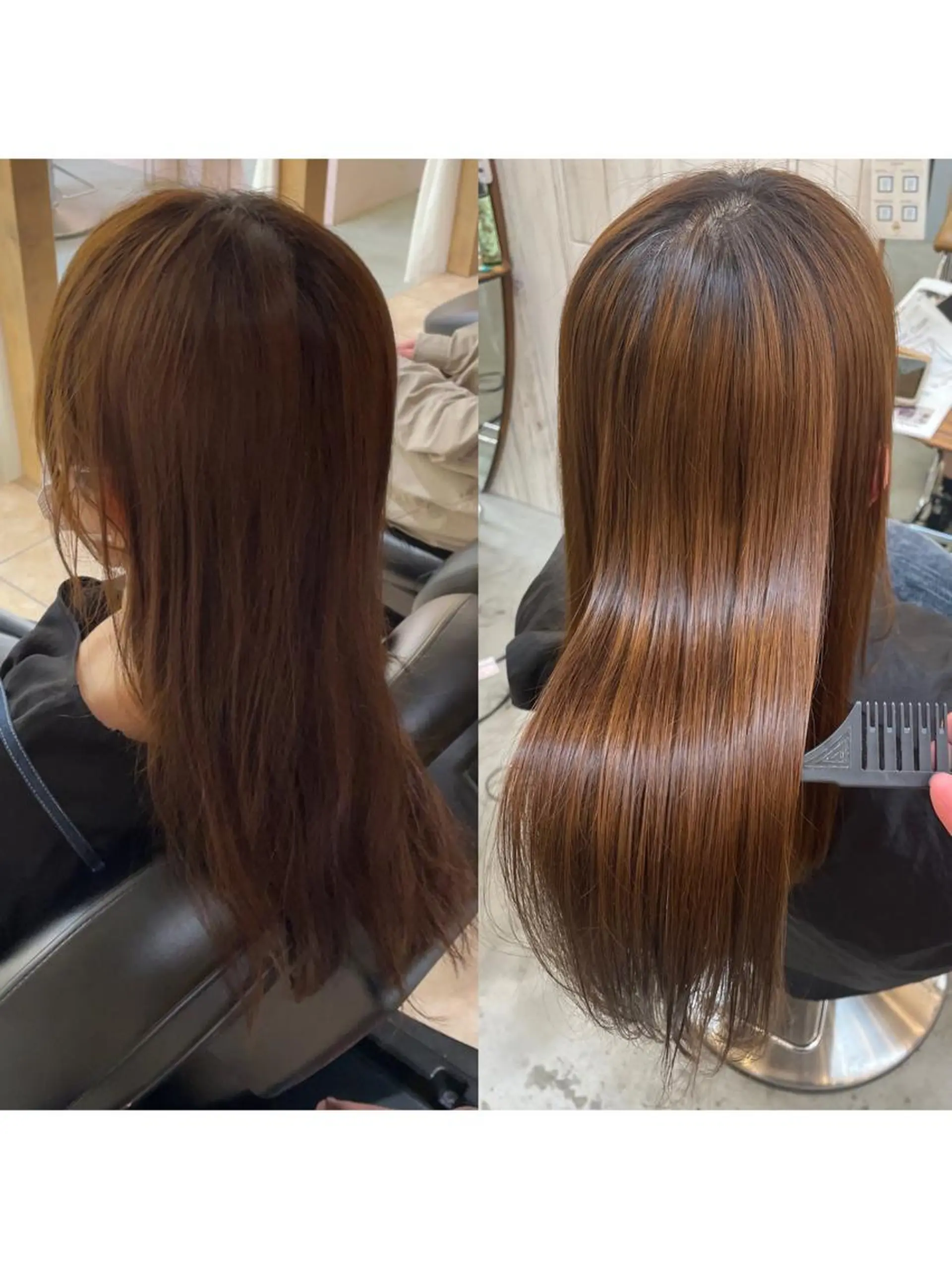 セミロング カラー パーマ カット ヘアカラー 縮毛矯正 トリートメント 縮毛/レイヤー 韓国/橋口のヘアスタイル