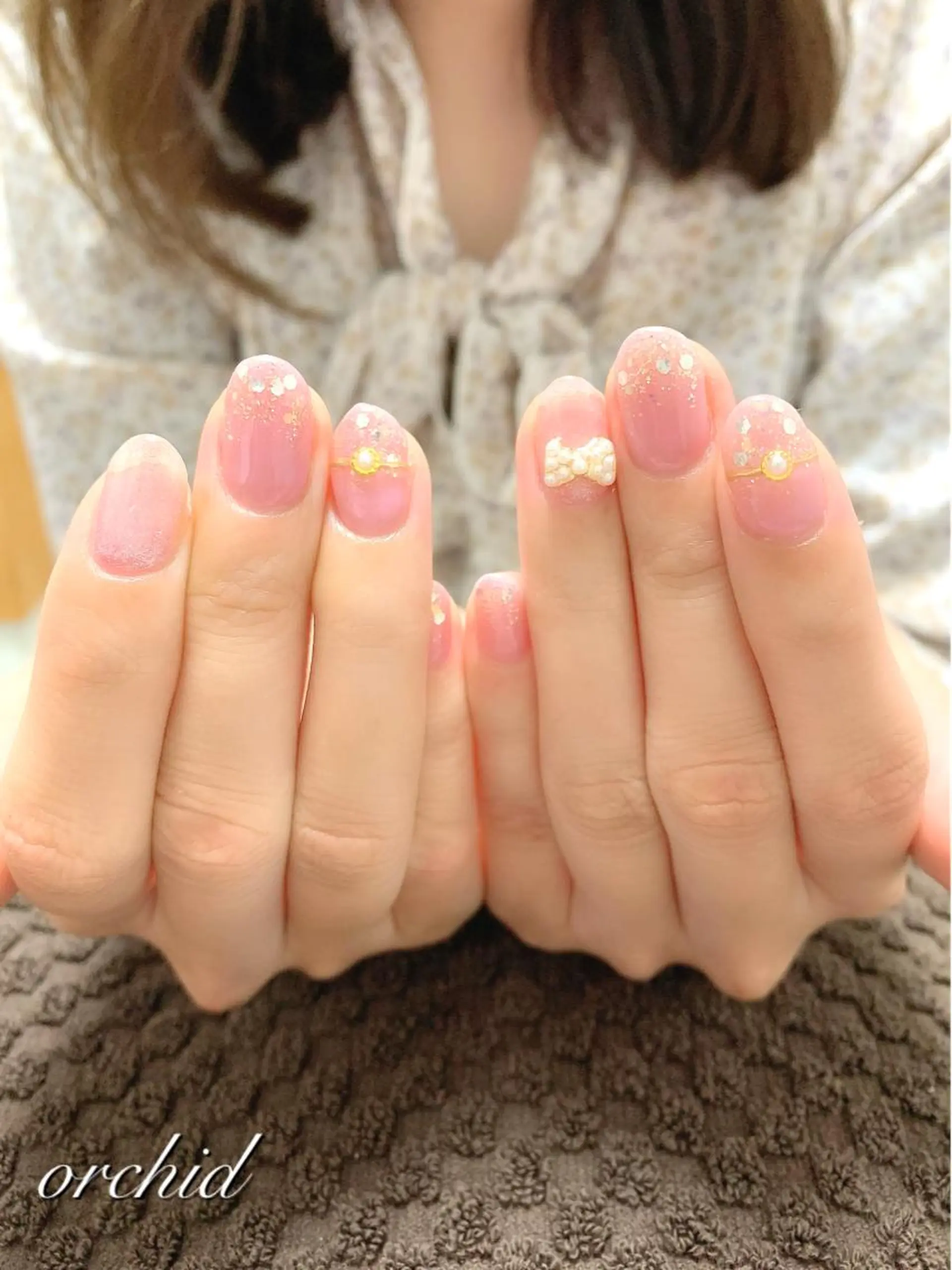 ネイル キラキラネイル マグネットネイル orchid ♡オーキッドのネイルデザイン