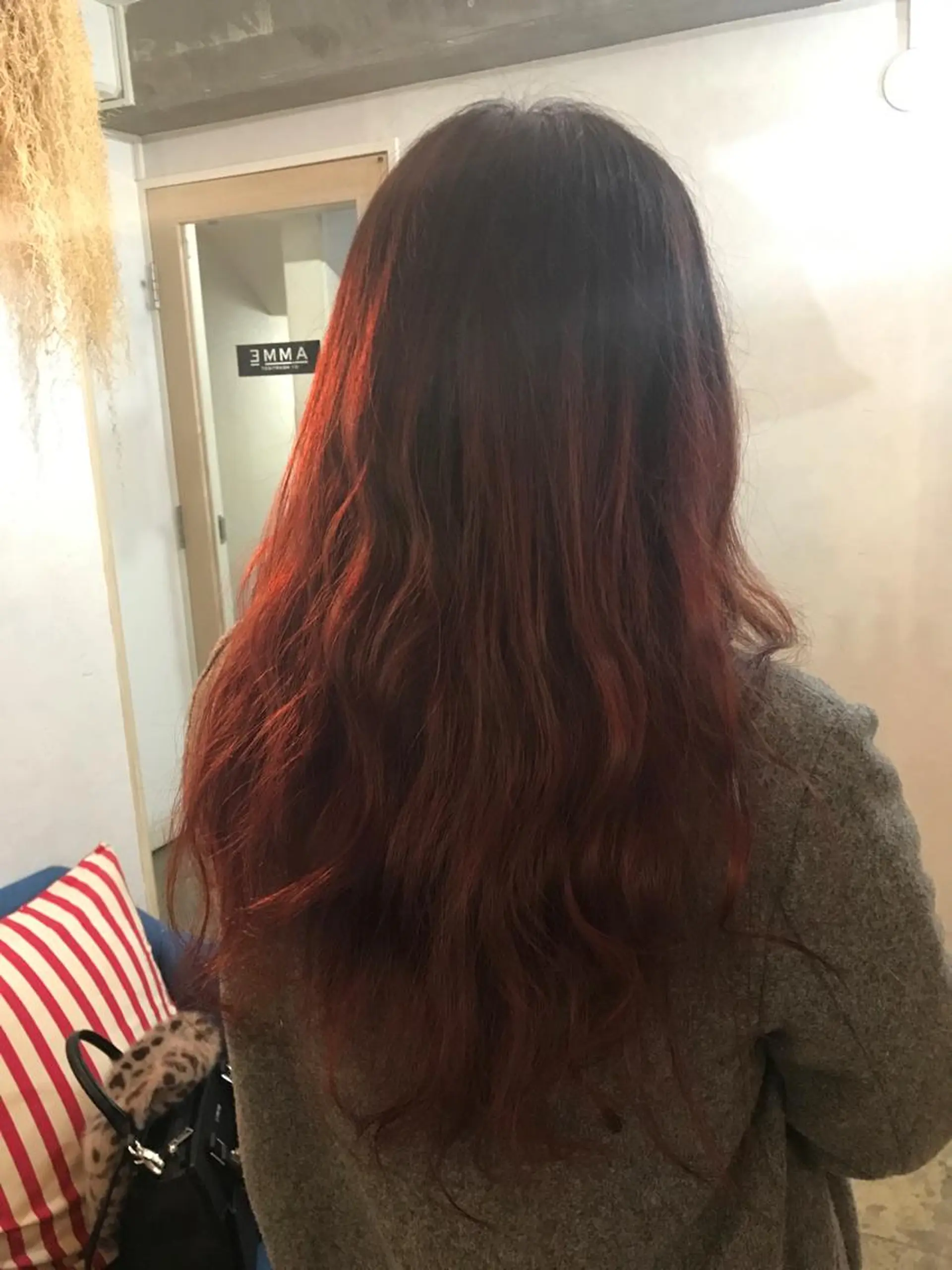 セミロング カラー レッドカラー カット ヘアカラー トリートメント 💎髪質改善💎 デザイナーshinのヘアスタイル