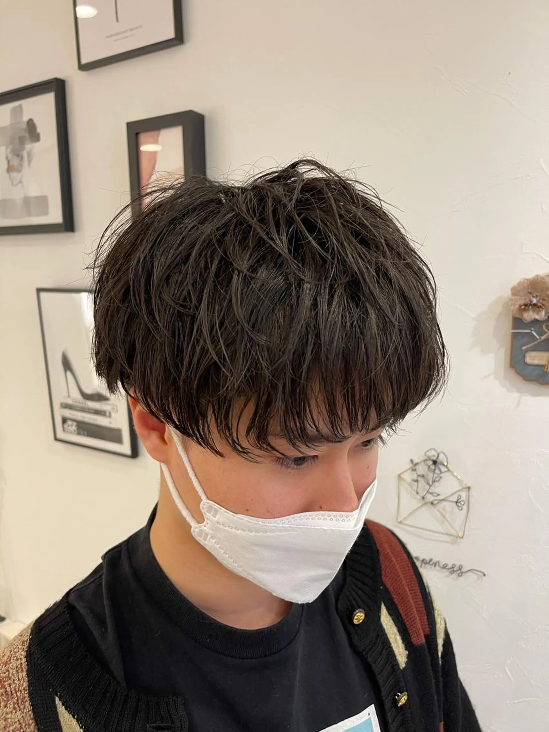 メンズ マッシュ 刈り上げ CARE SHINSAIBASHI所属・縮毛・酸性ストレート 専門 今井のヘアスタイル